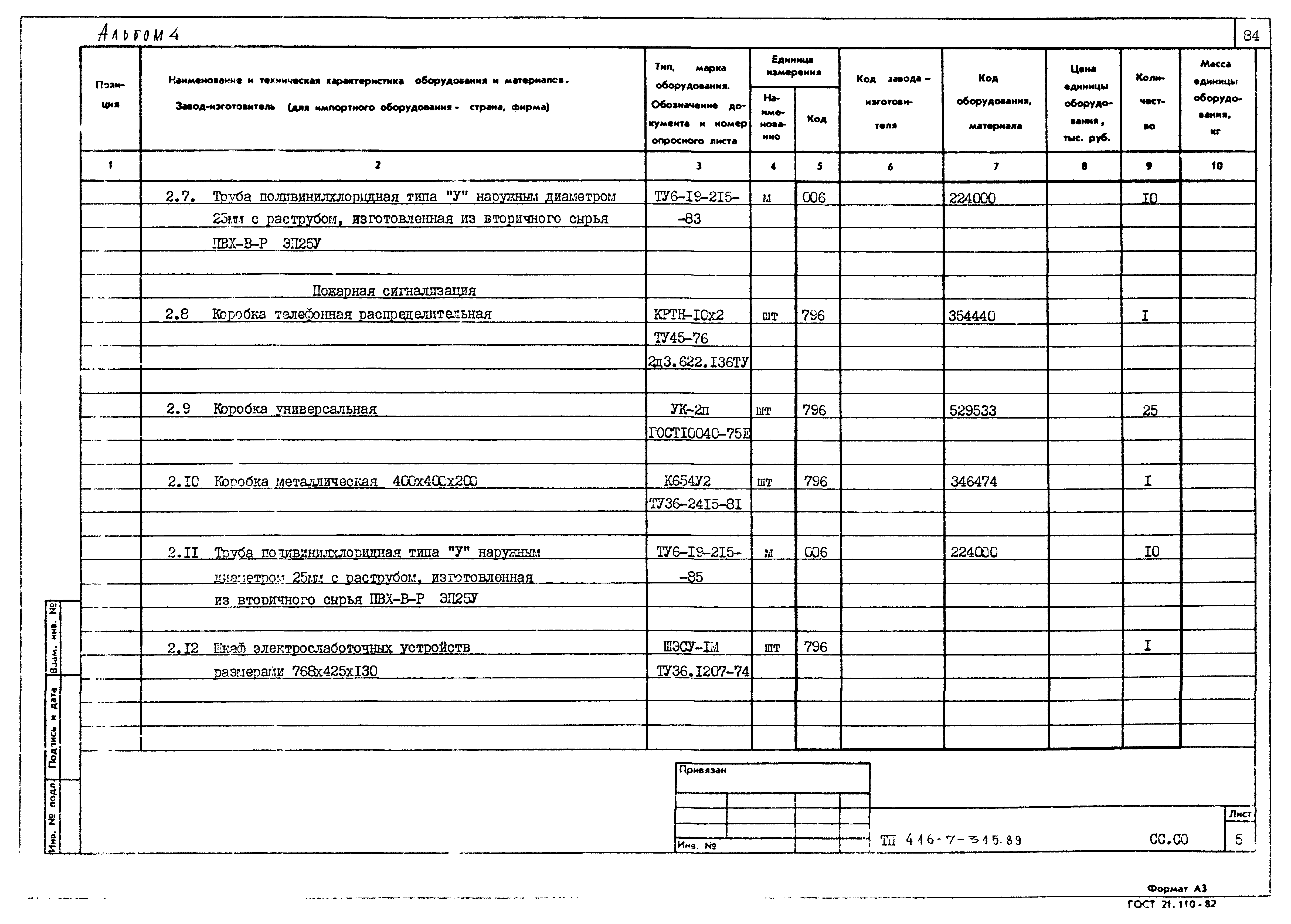 Типовой проект 416-7-315.89