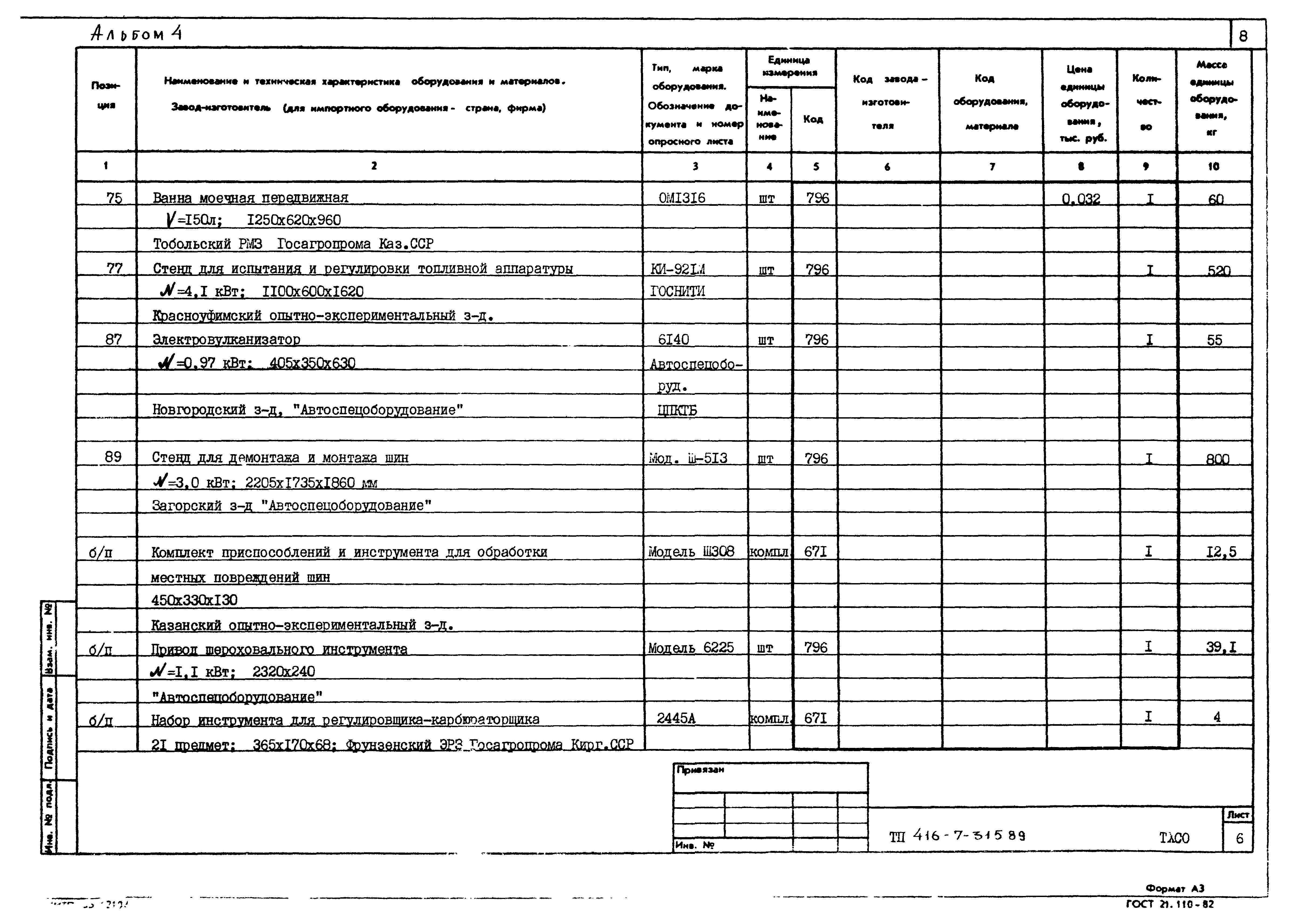 Типовой проект 416-7-315.89