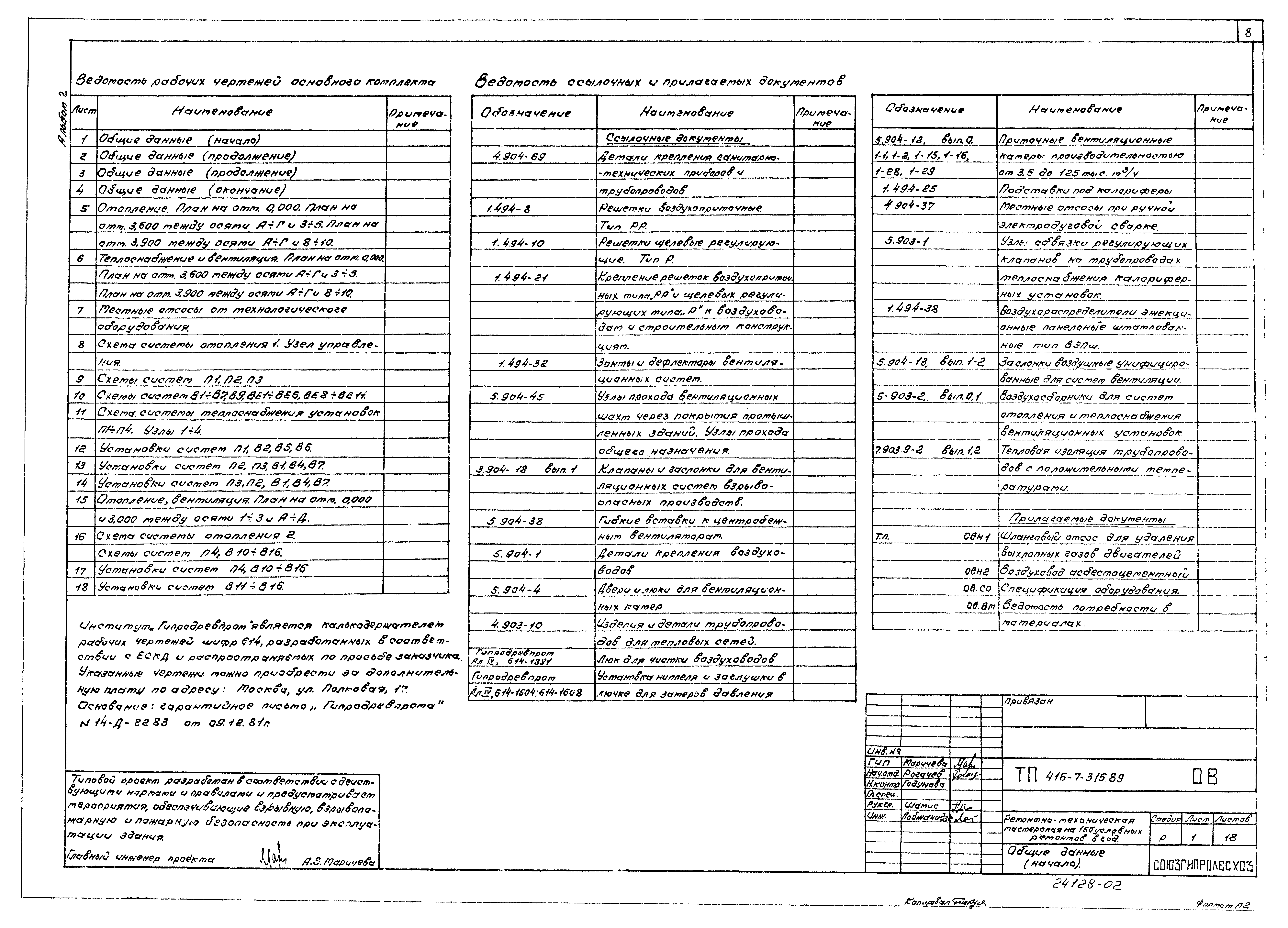 Типовой проект 416-7-315.89