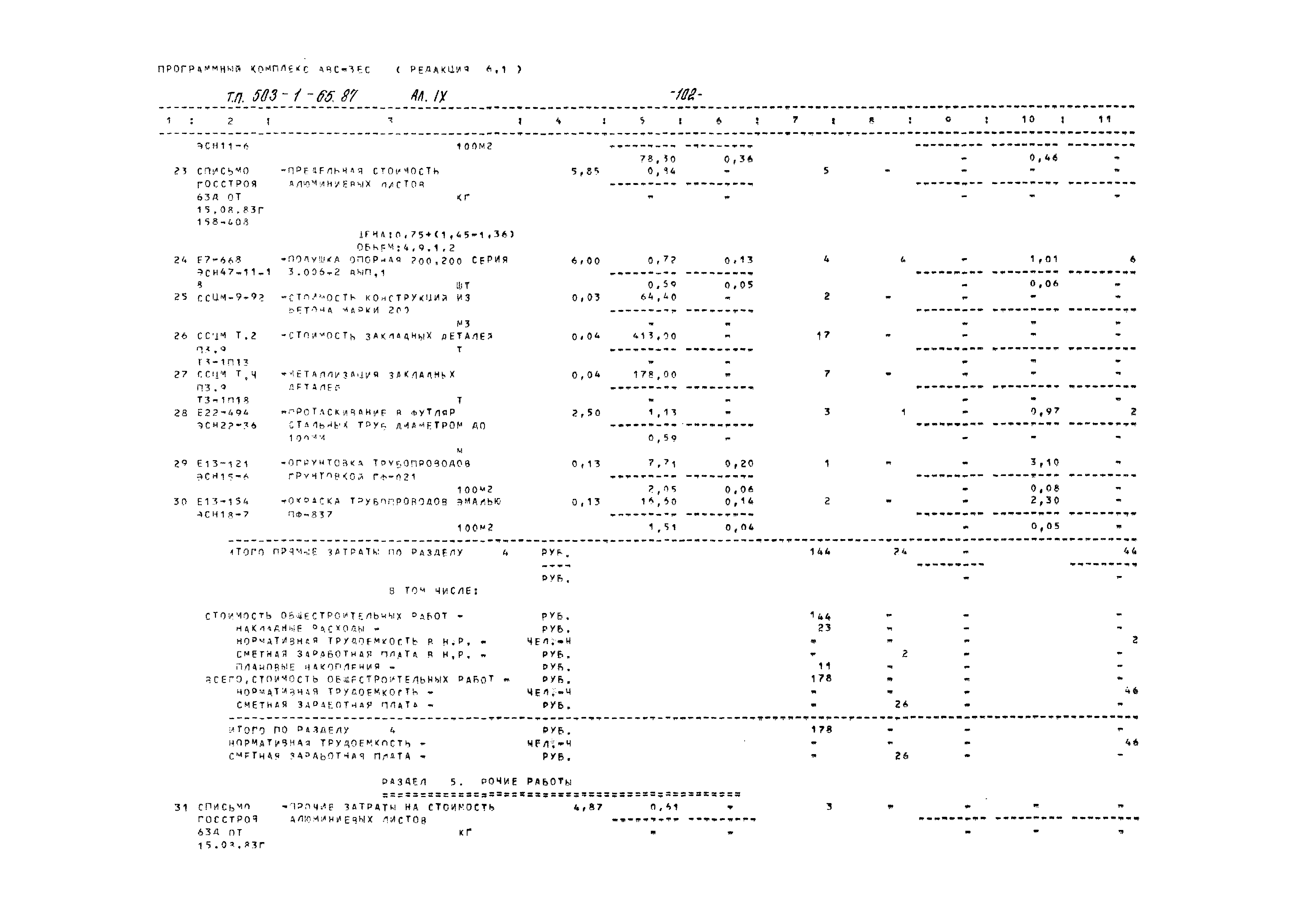 Типовой проект 503-1-65.87