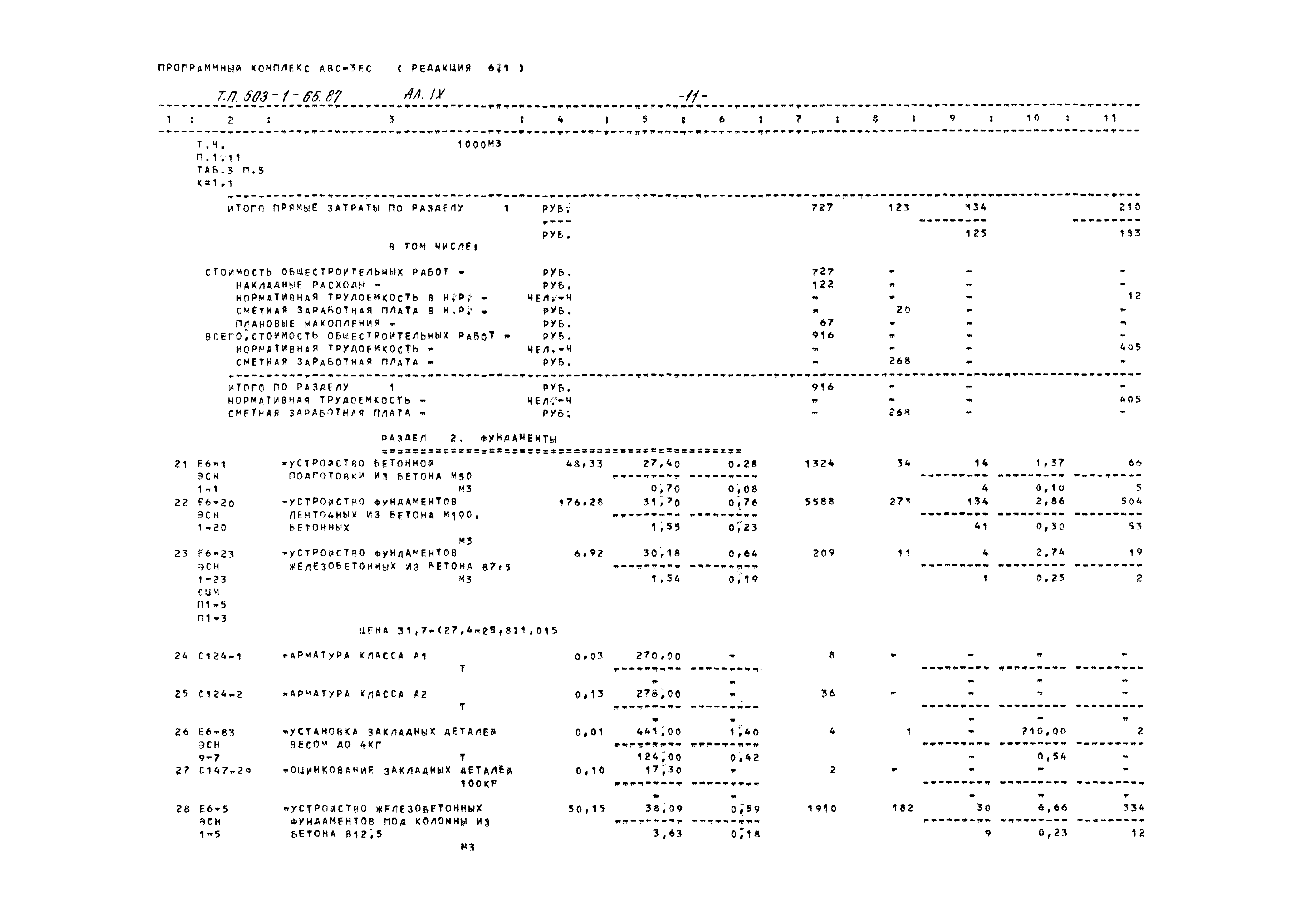 Типовой проект 503-1-65.87