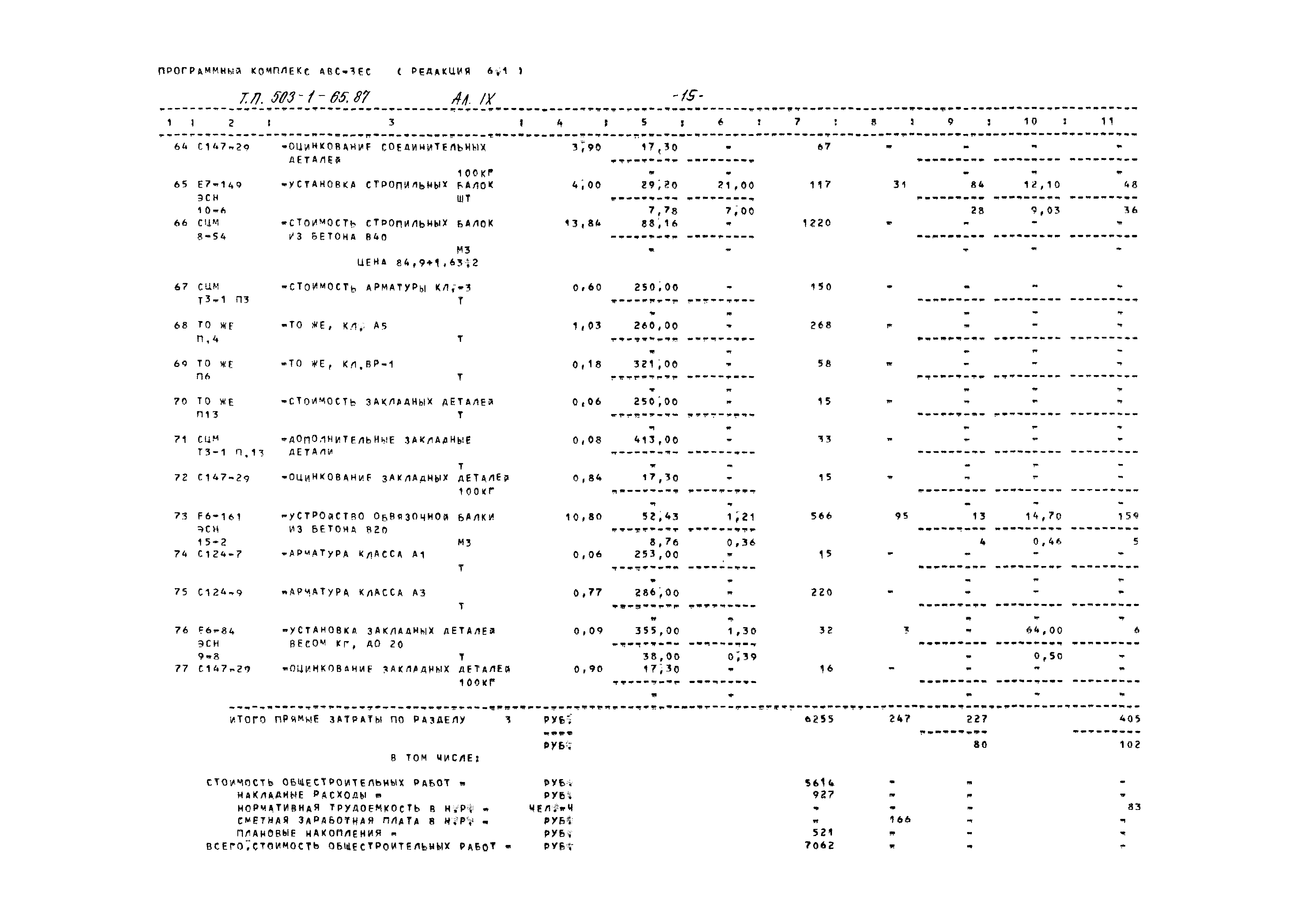 Типовой проект 503-1-65.87