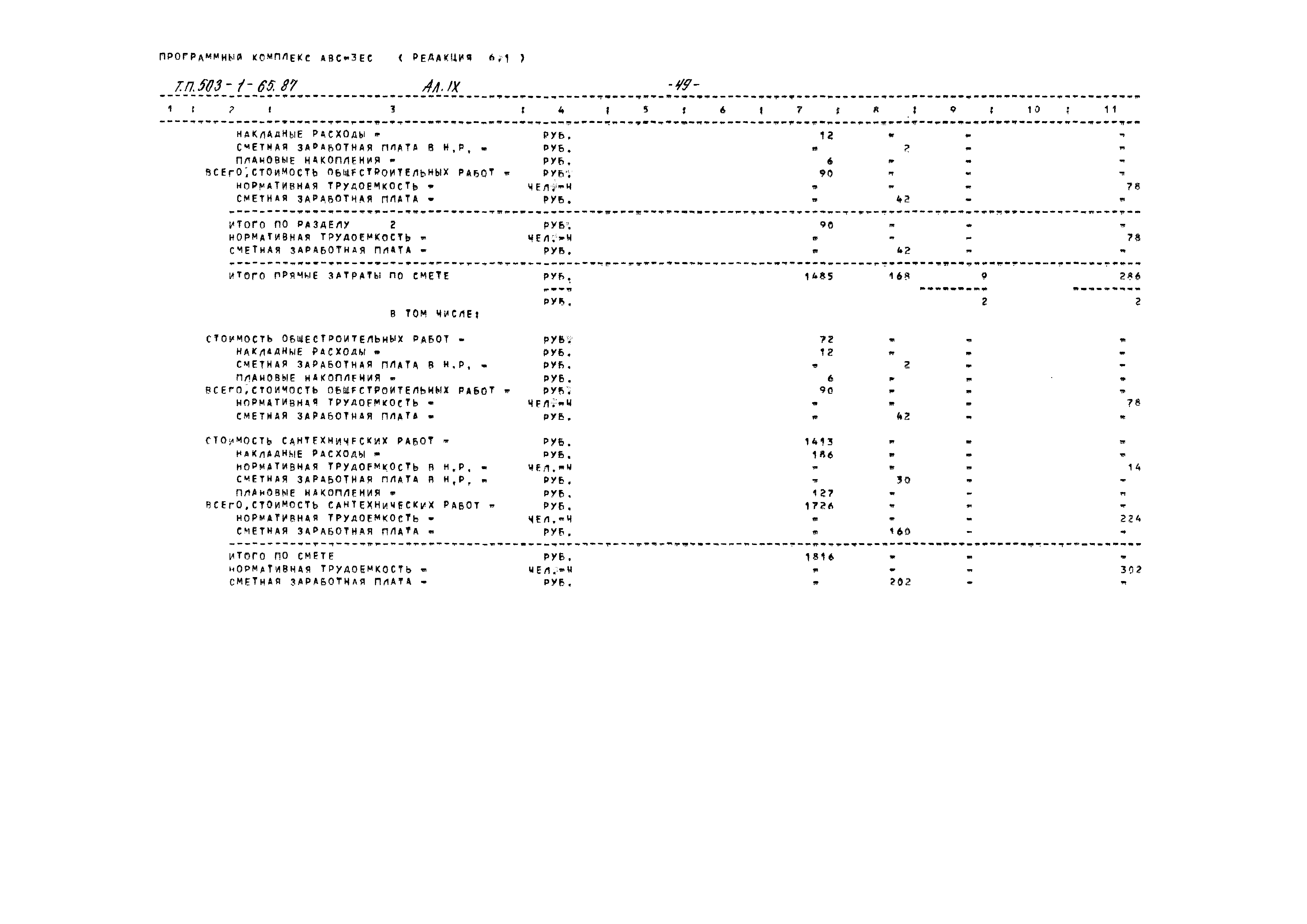 Типовой проект 503-1-65.87