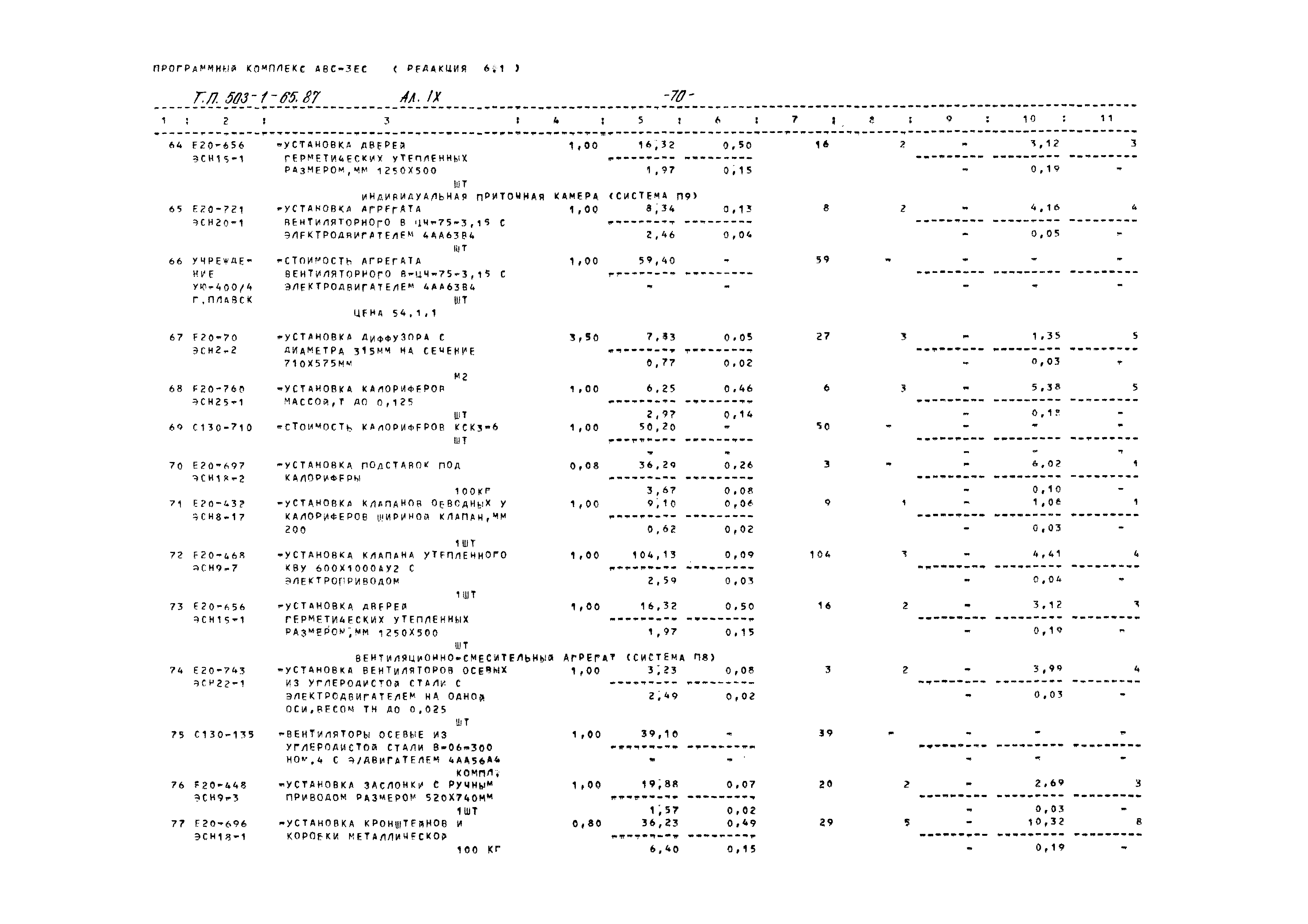Типовой проект 503-1-65.87