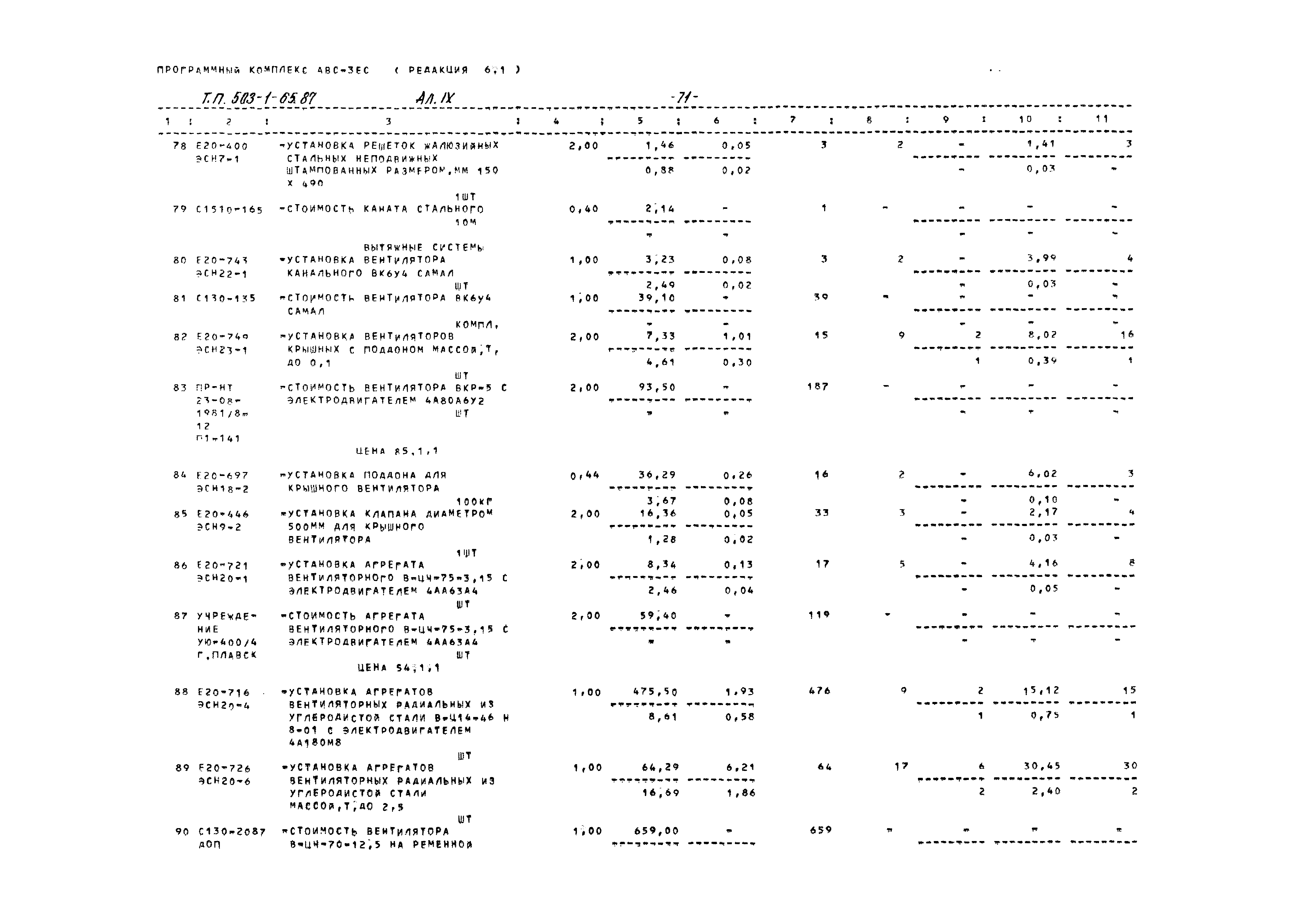 Типовой проект 503-1-65.87