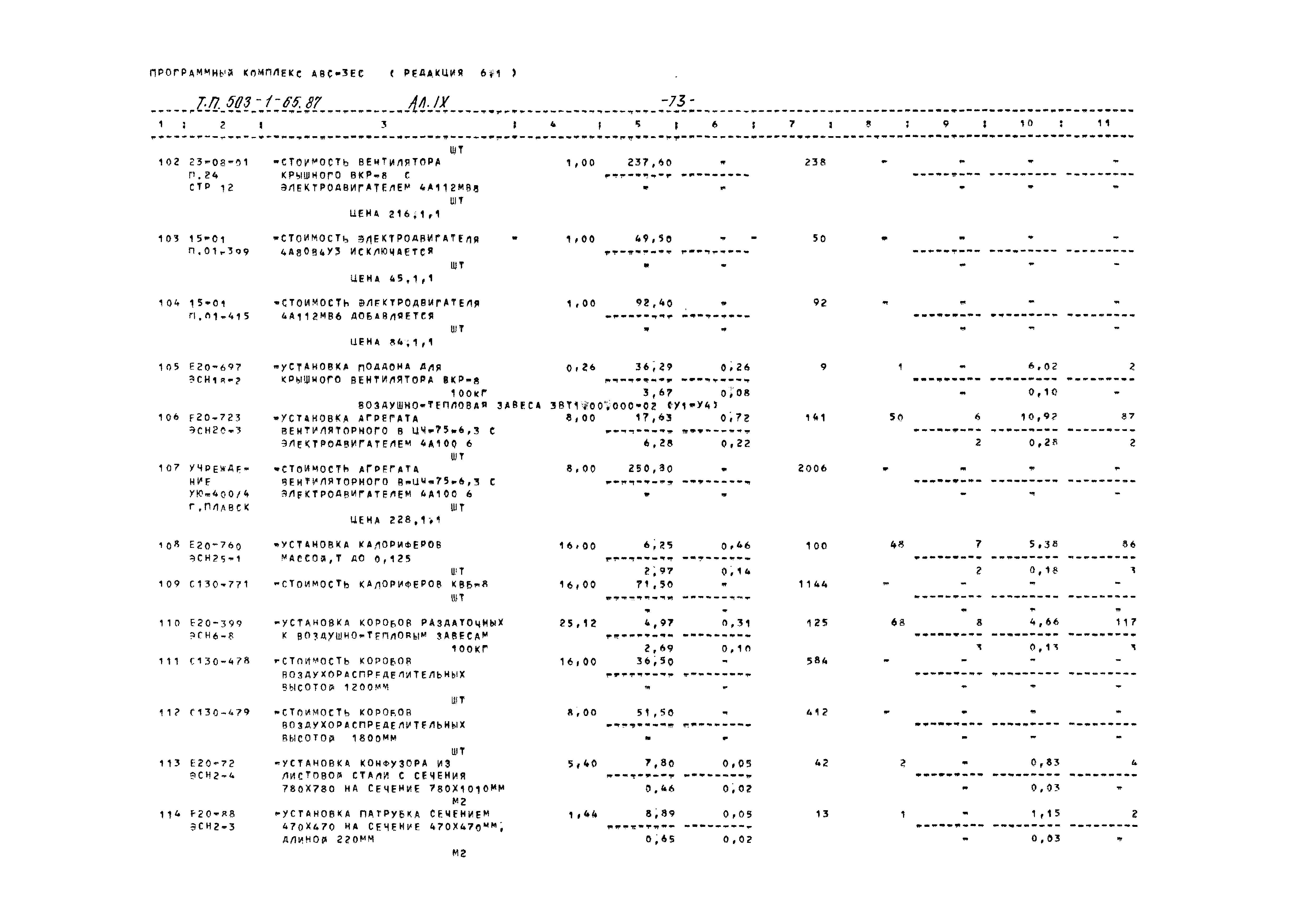 Типовой проект 503-1-65.87