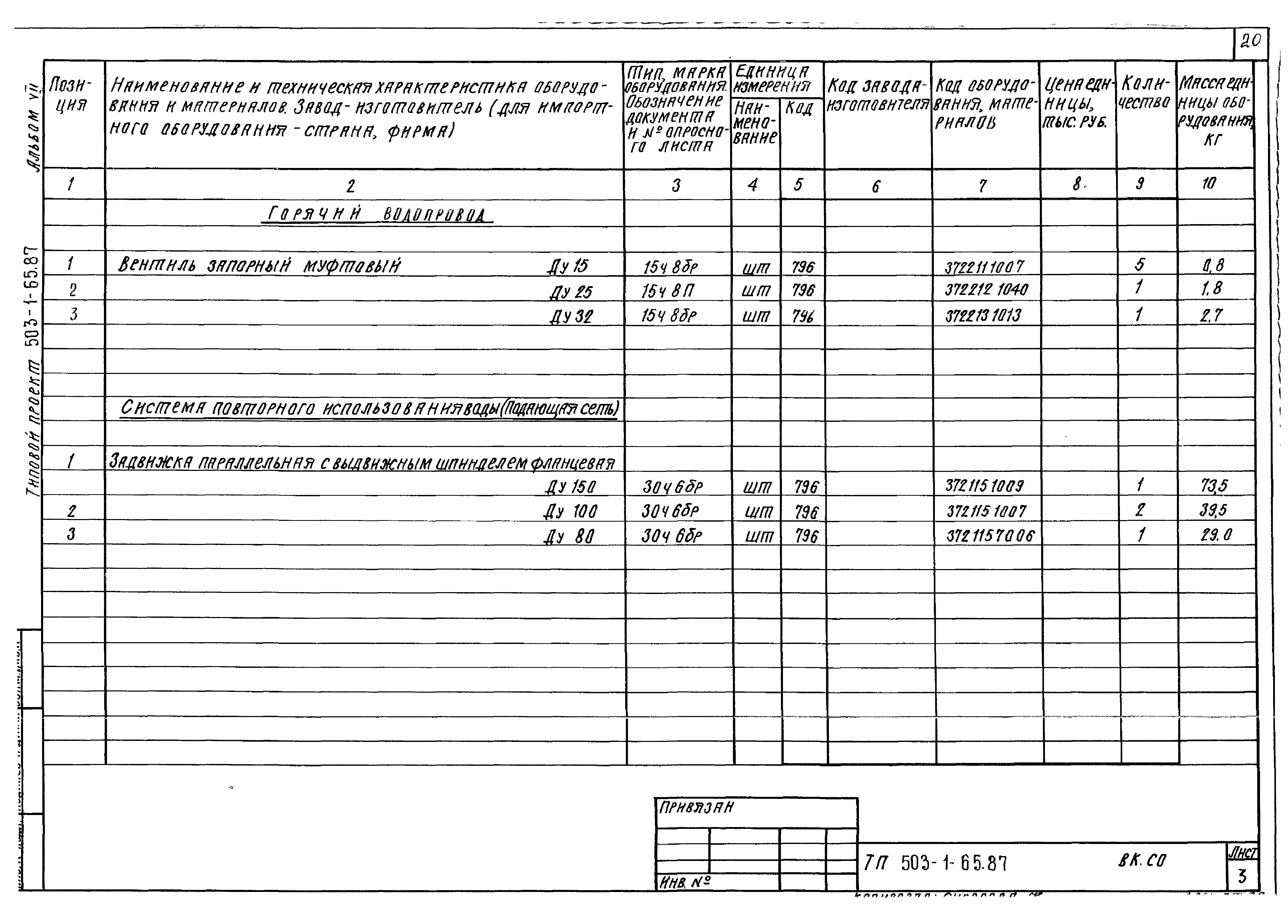Типовой проект 503-1-65.87