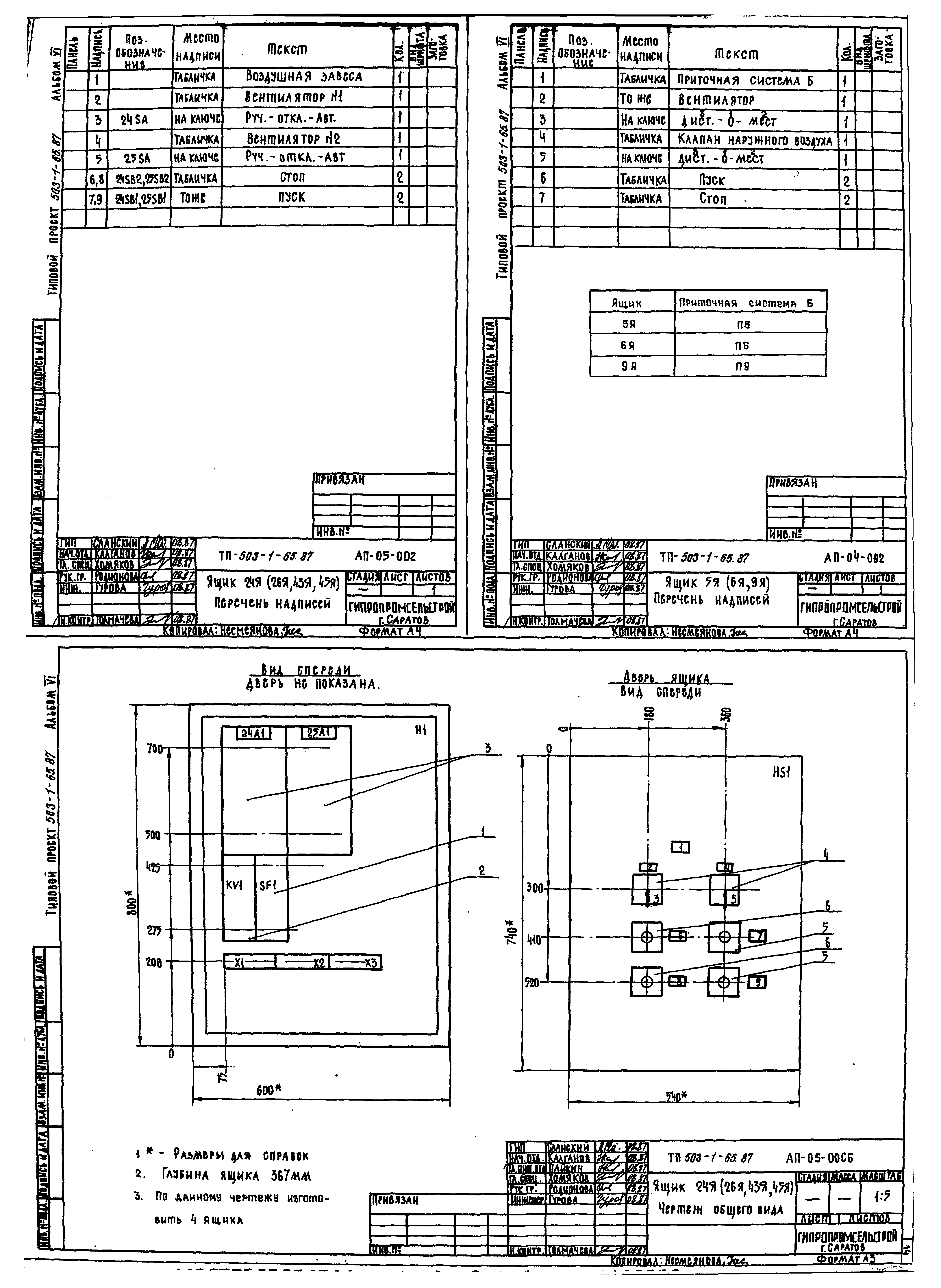 Типовой проект 503-1-65.87
