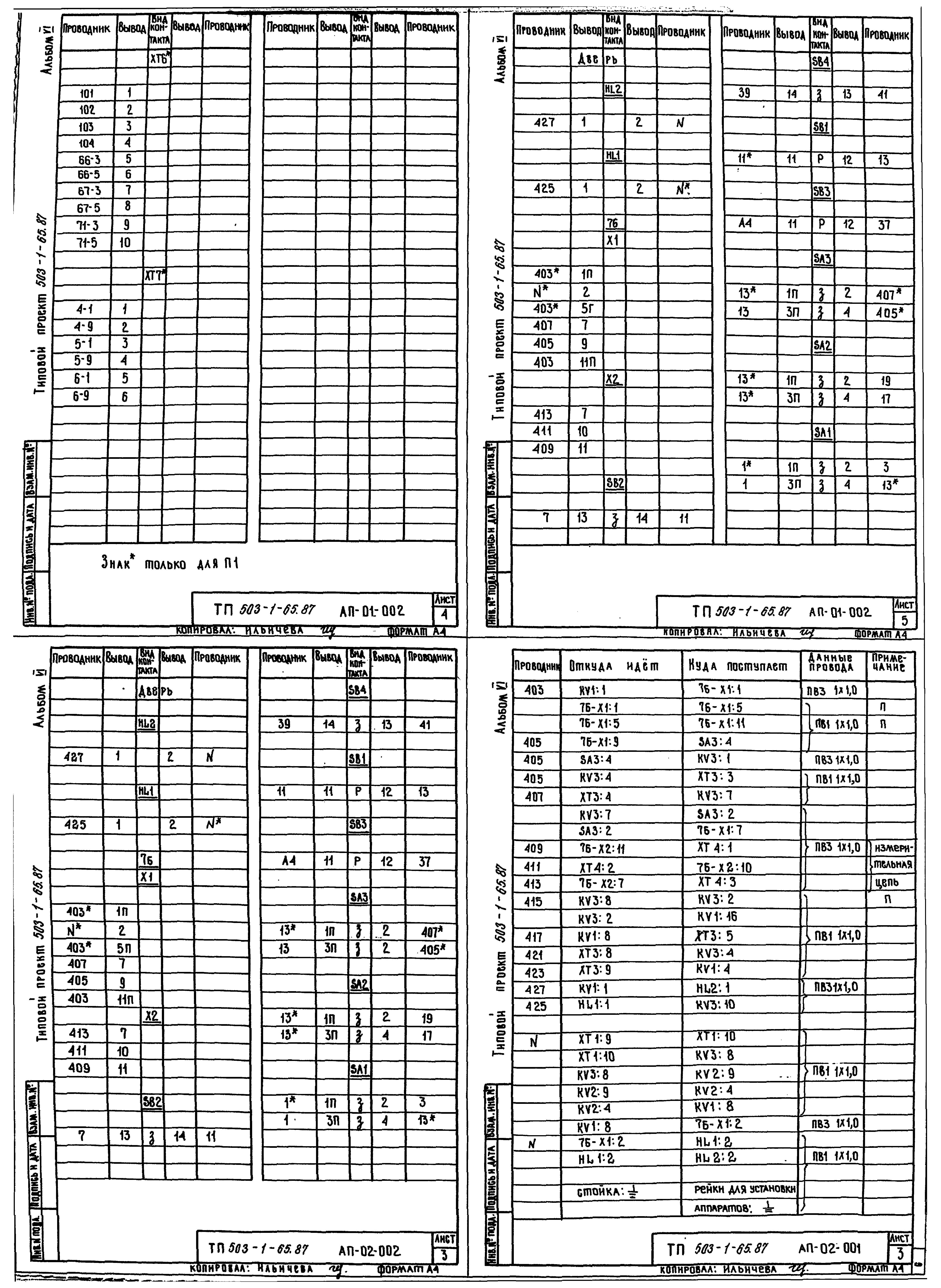 Типовой проект 503-1-65.87