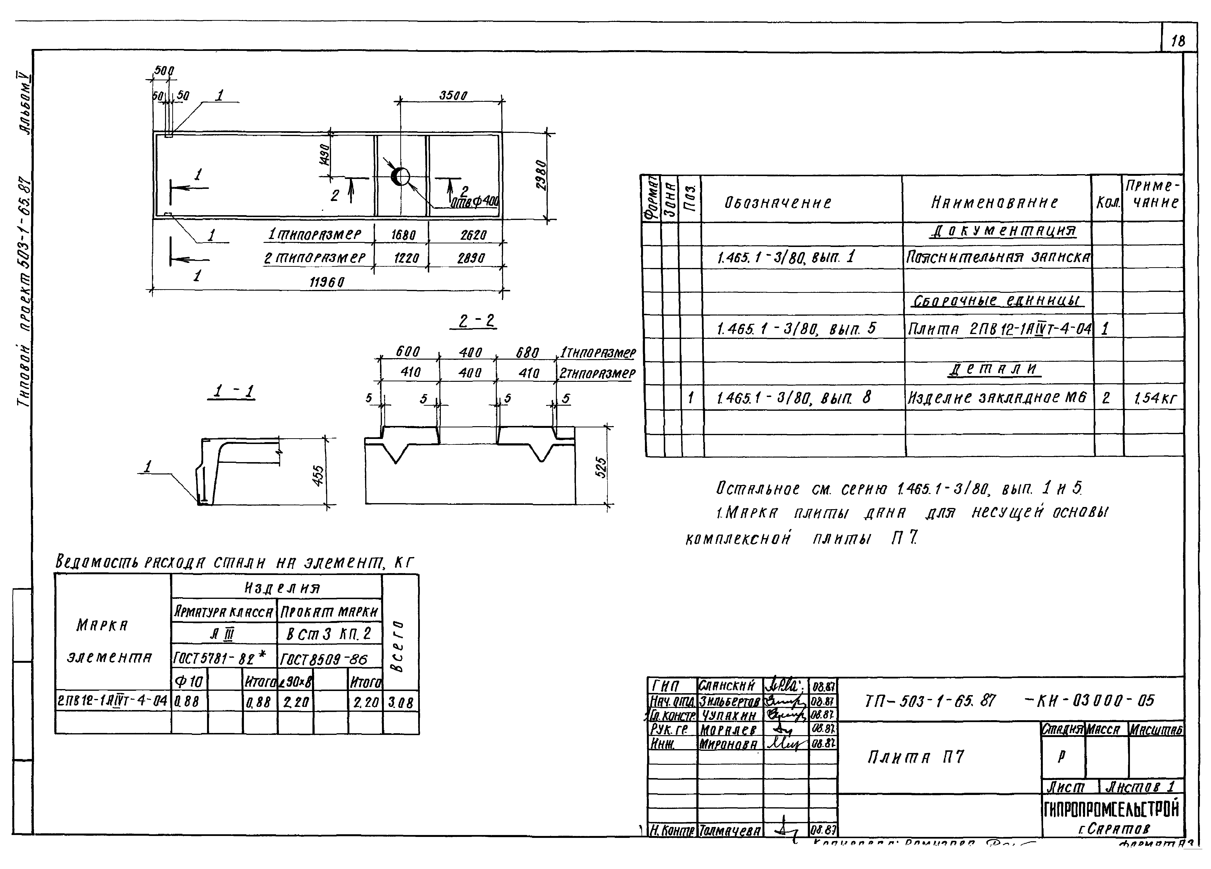 Типовой проект 503-1-65.87