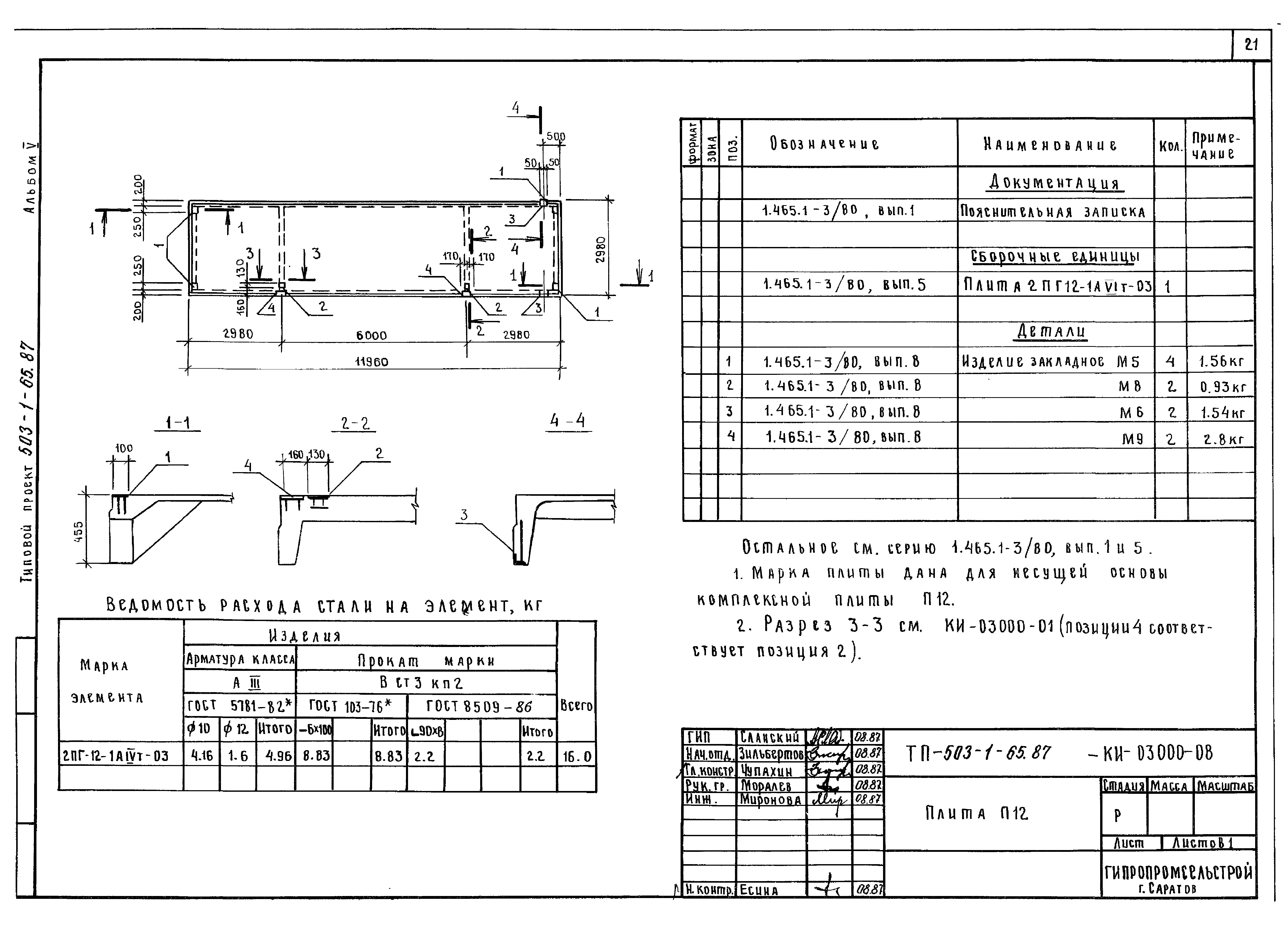 Типовой проект 503-1-65.87