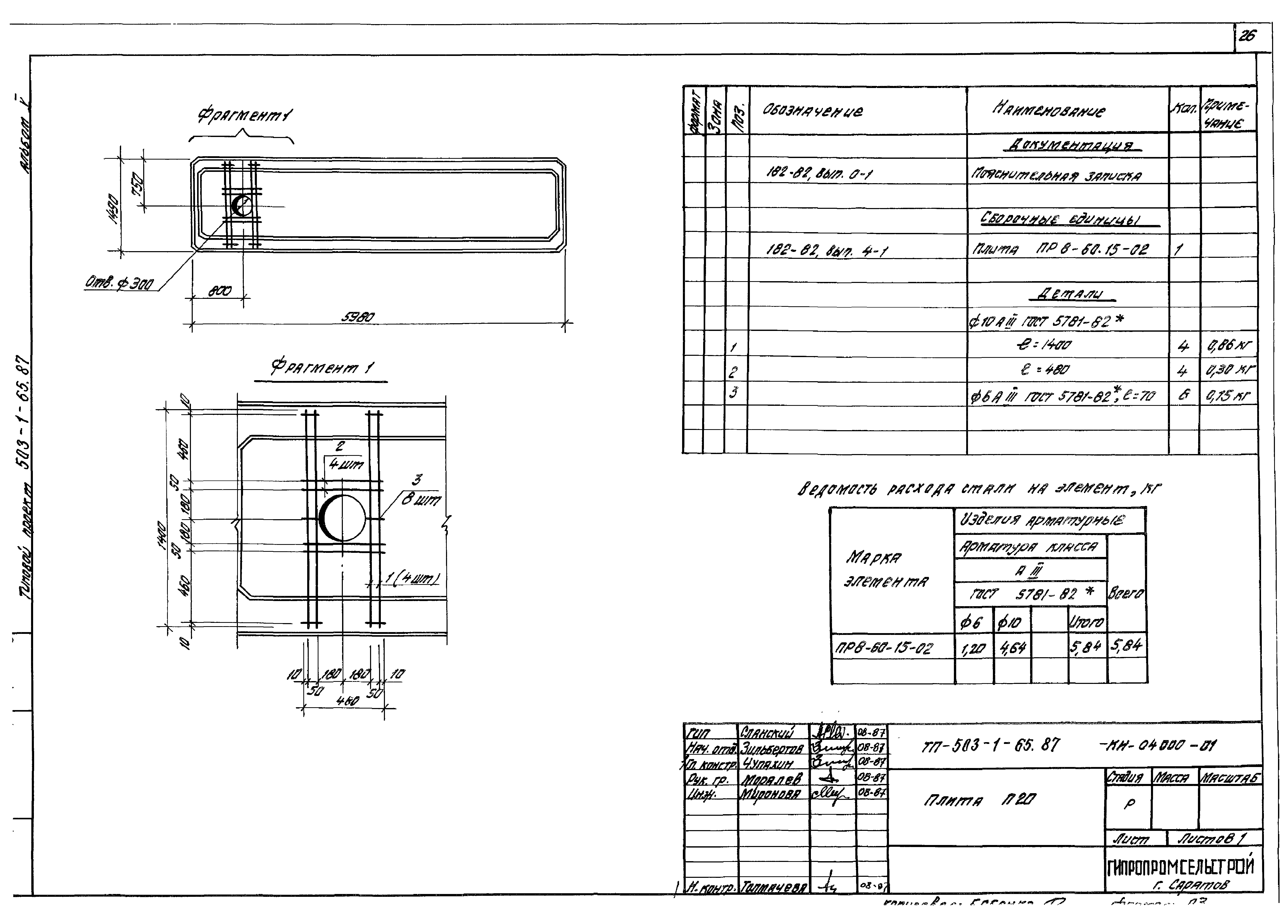 Типовой проект 503-1-65.87