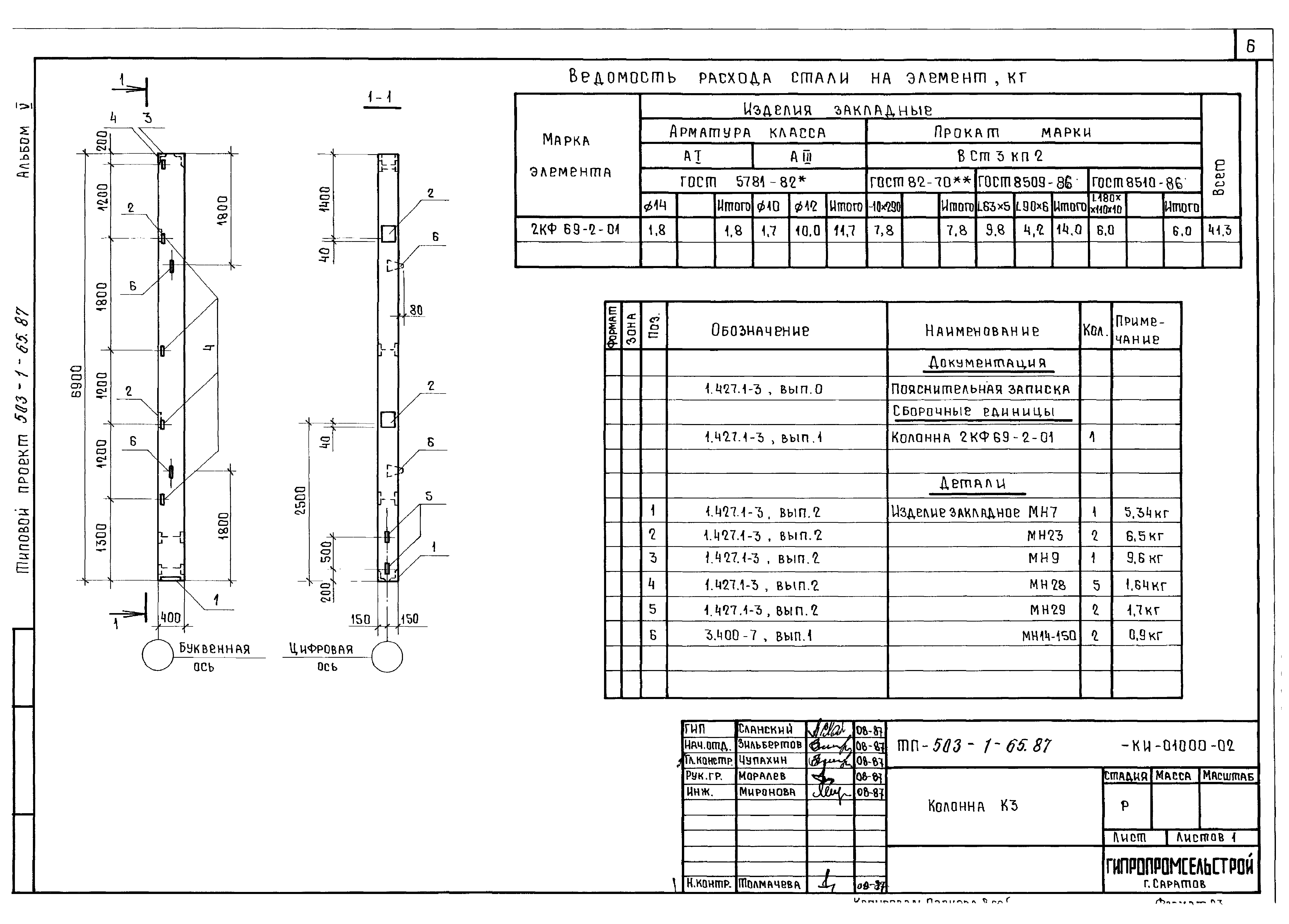 Типовой проект 503-1-65.87