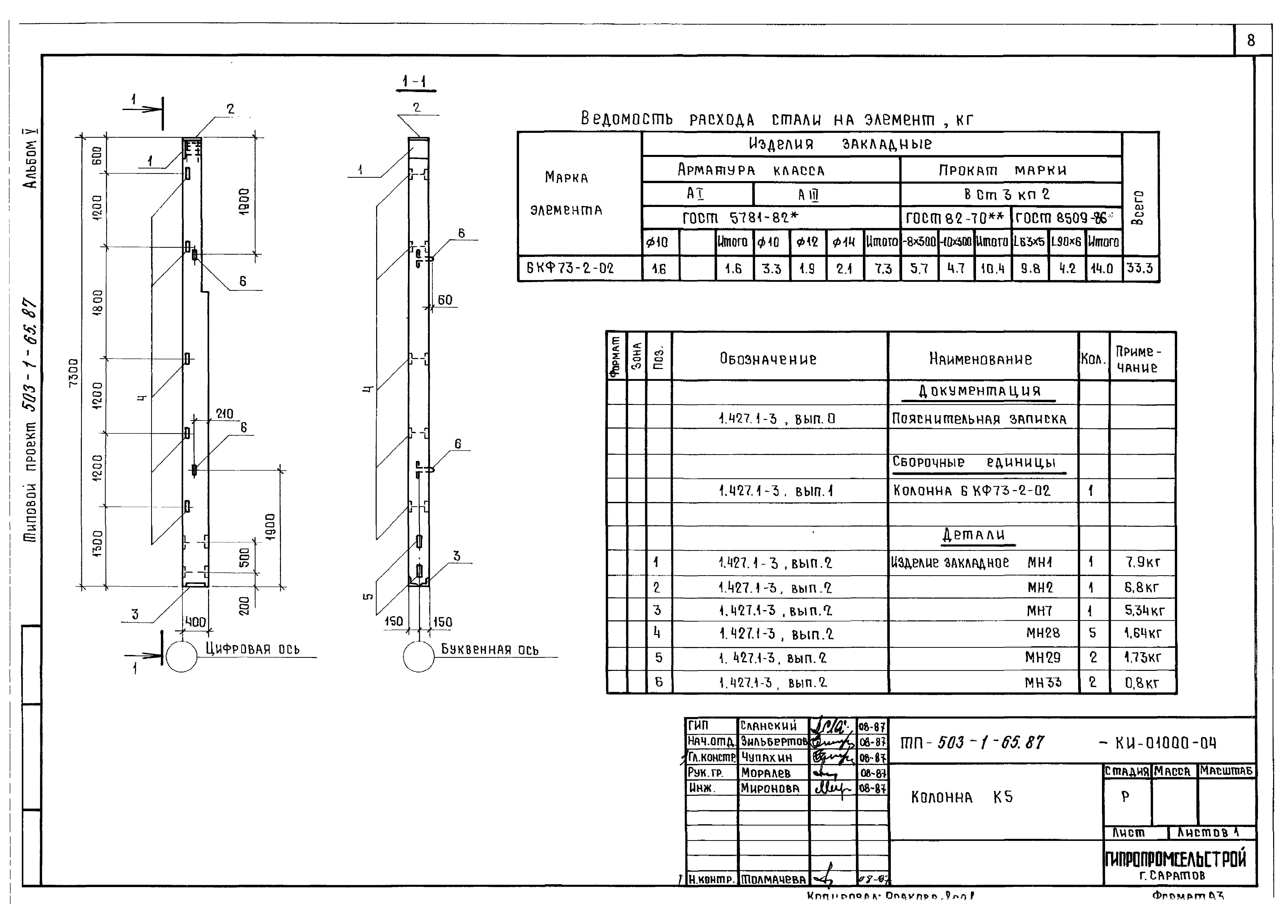 Типовой проект 503-1-65.87