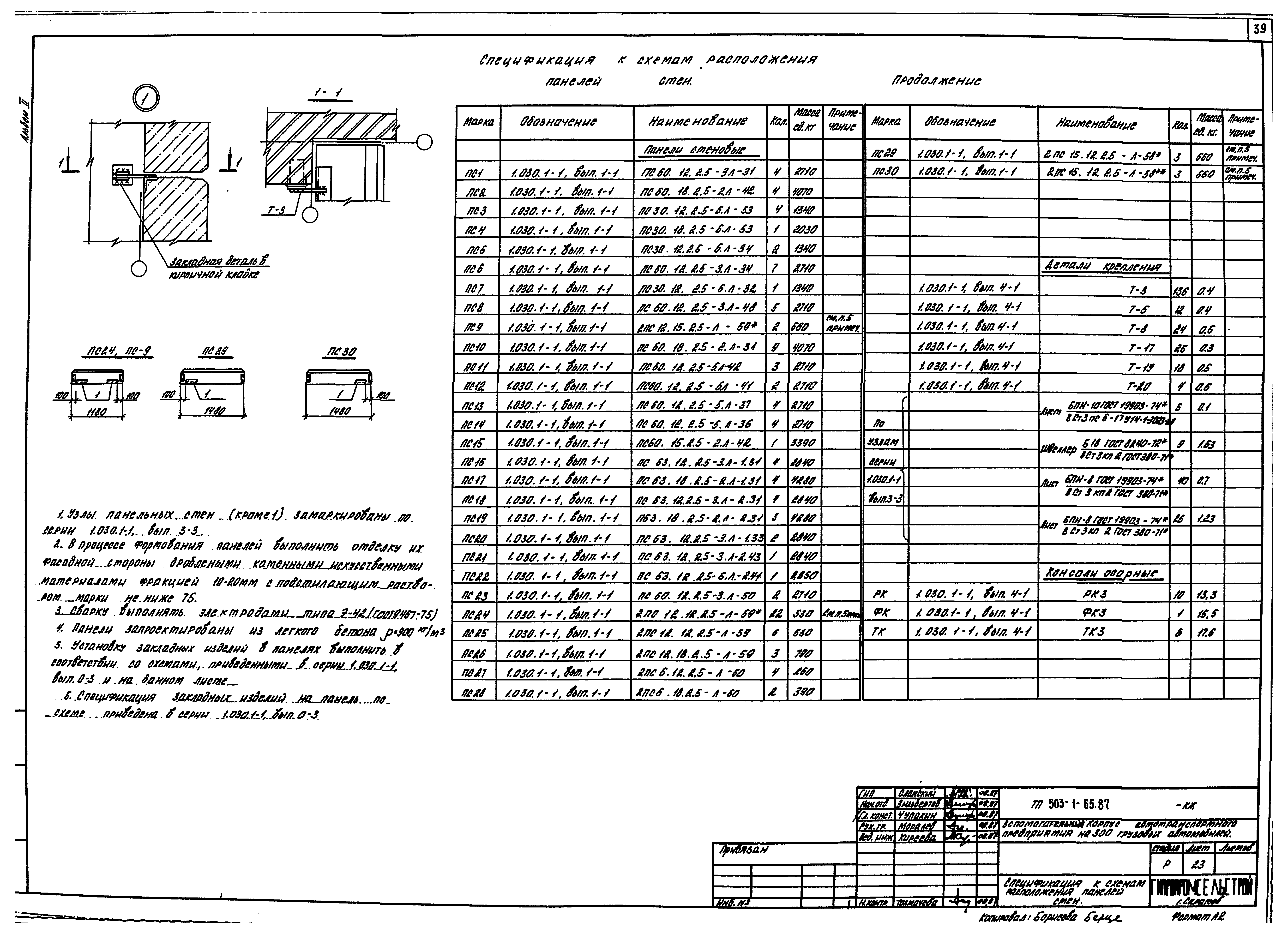 Типовой проект 503-1-65.87
