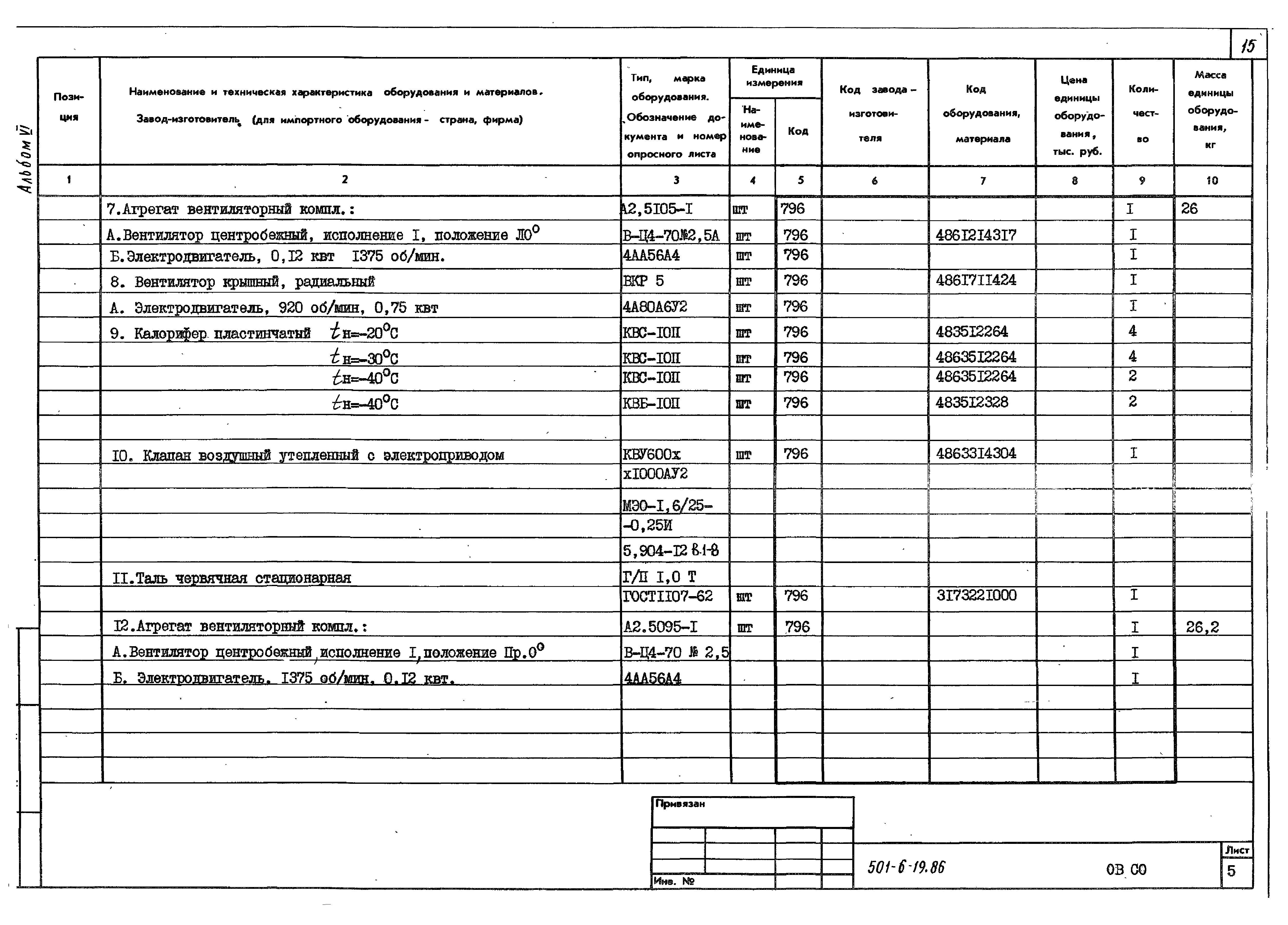 Типовой проект 501-6-19.86