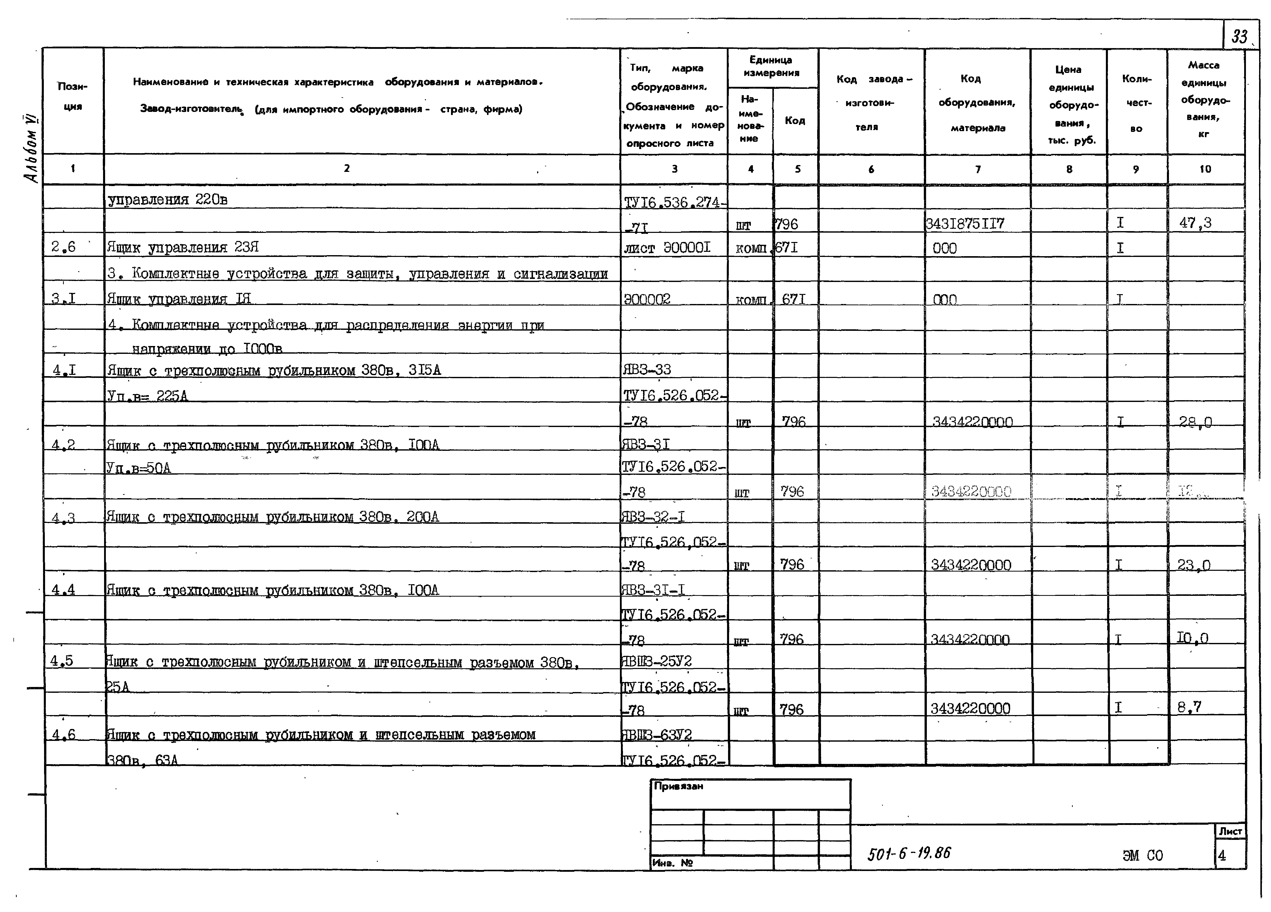 Типовой проект 501-6-19.86