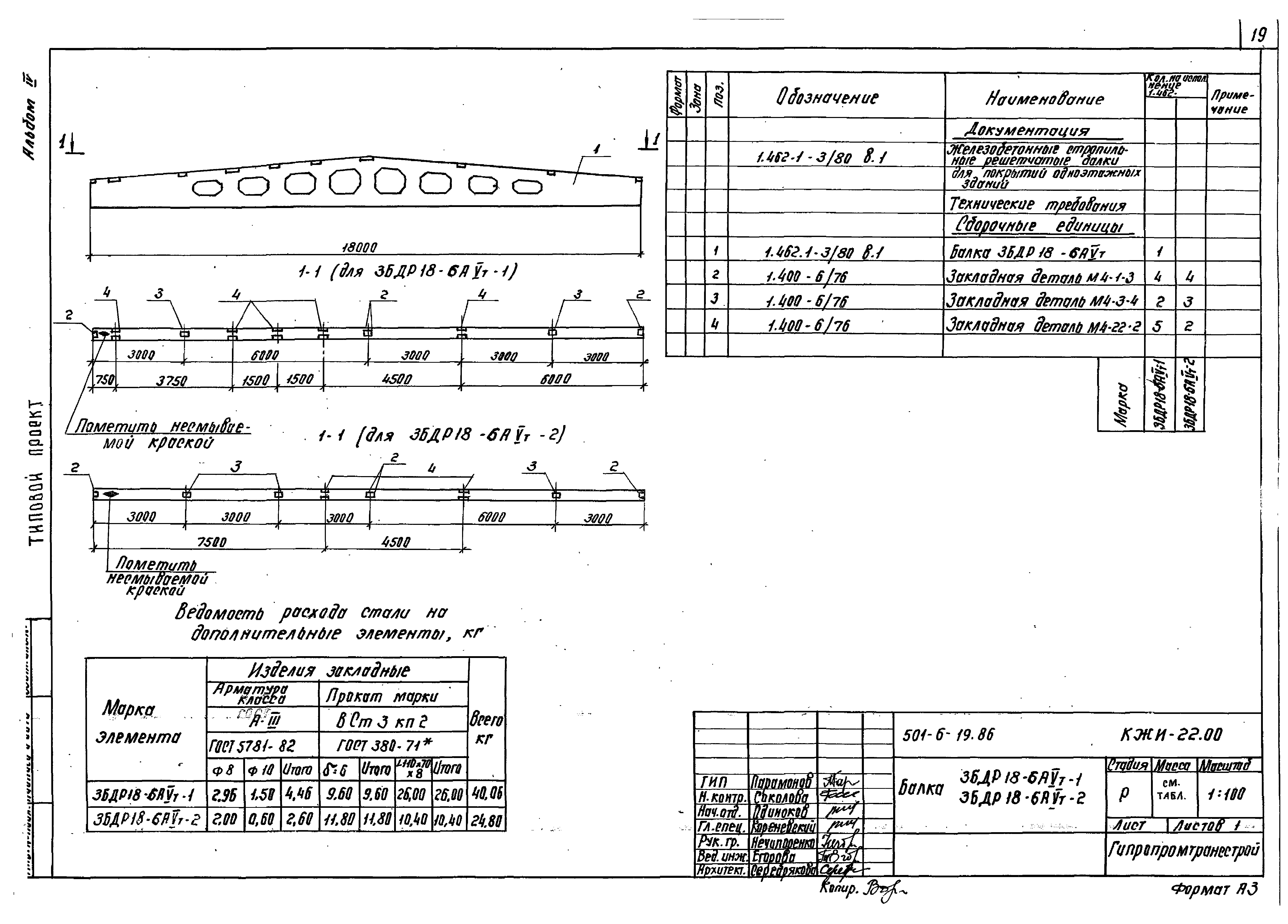 Типовой проект 501-6-19.86