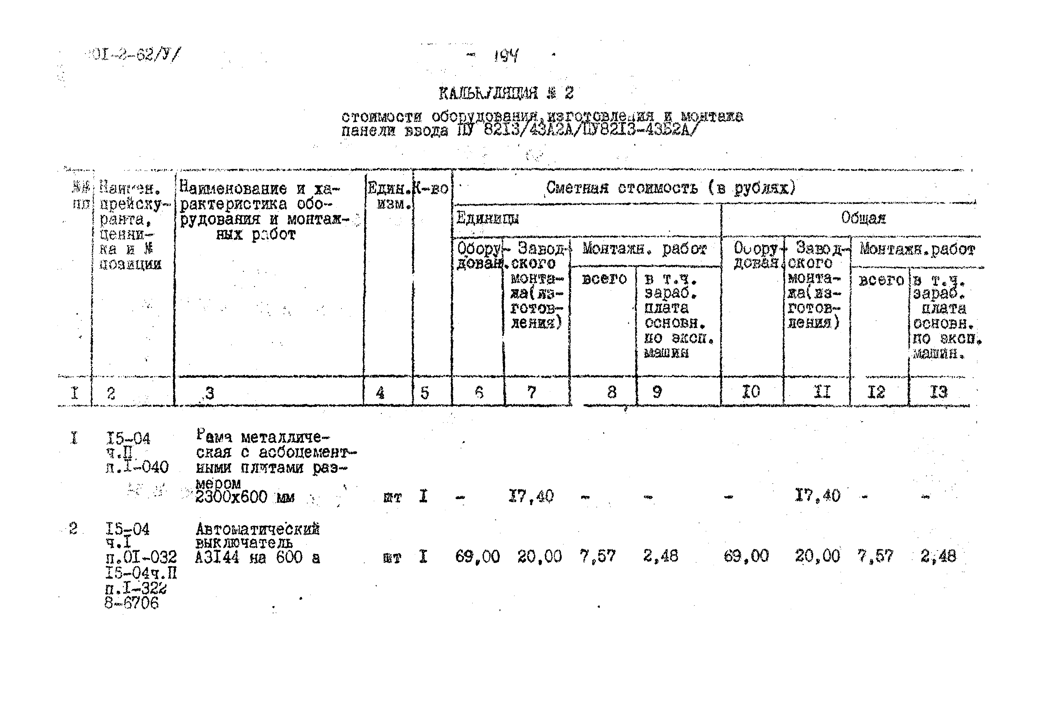 Типовой проект 901-2-62