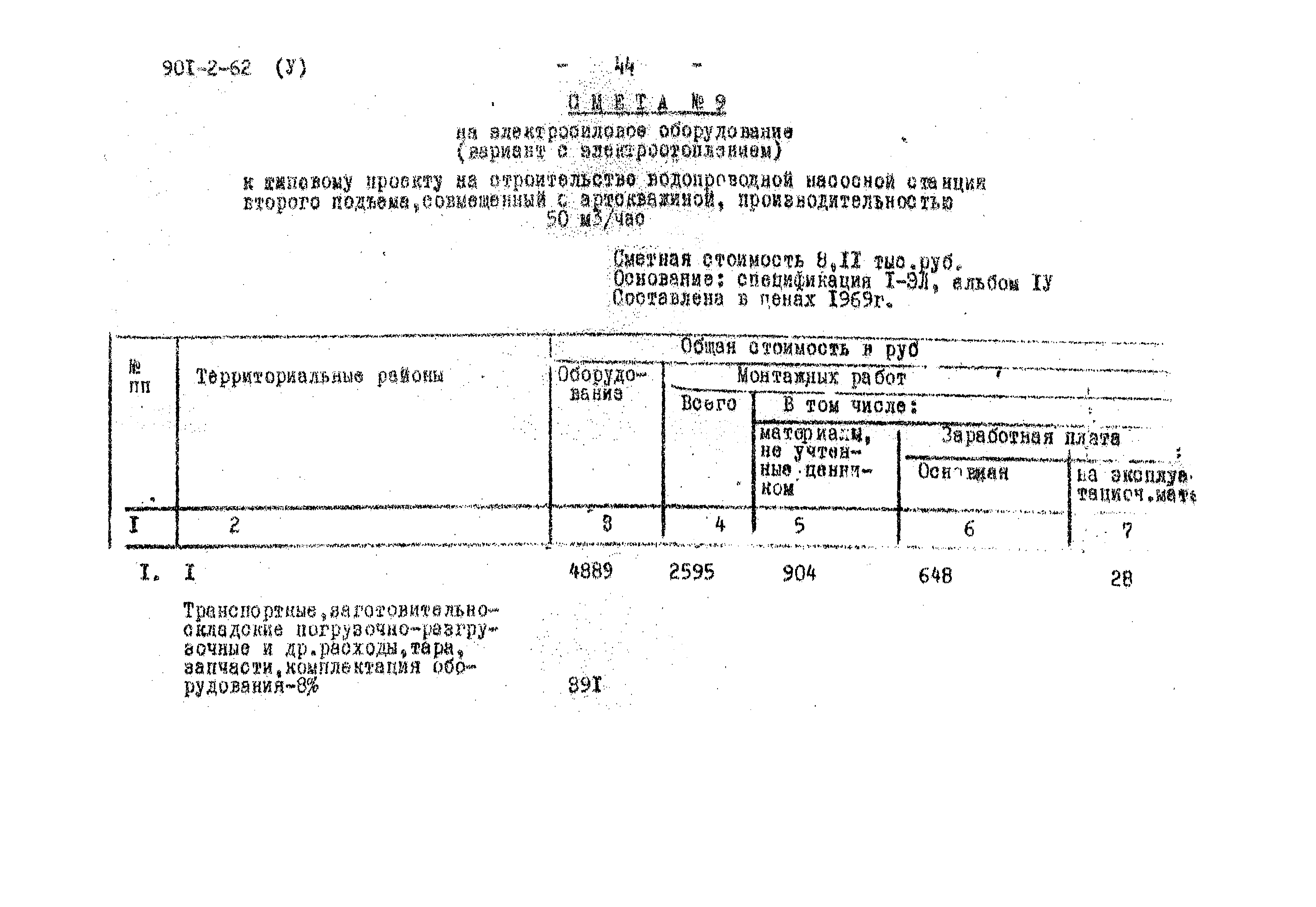 Типовой проект 901-2-62