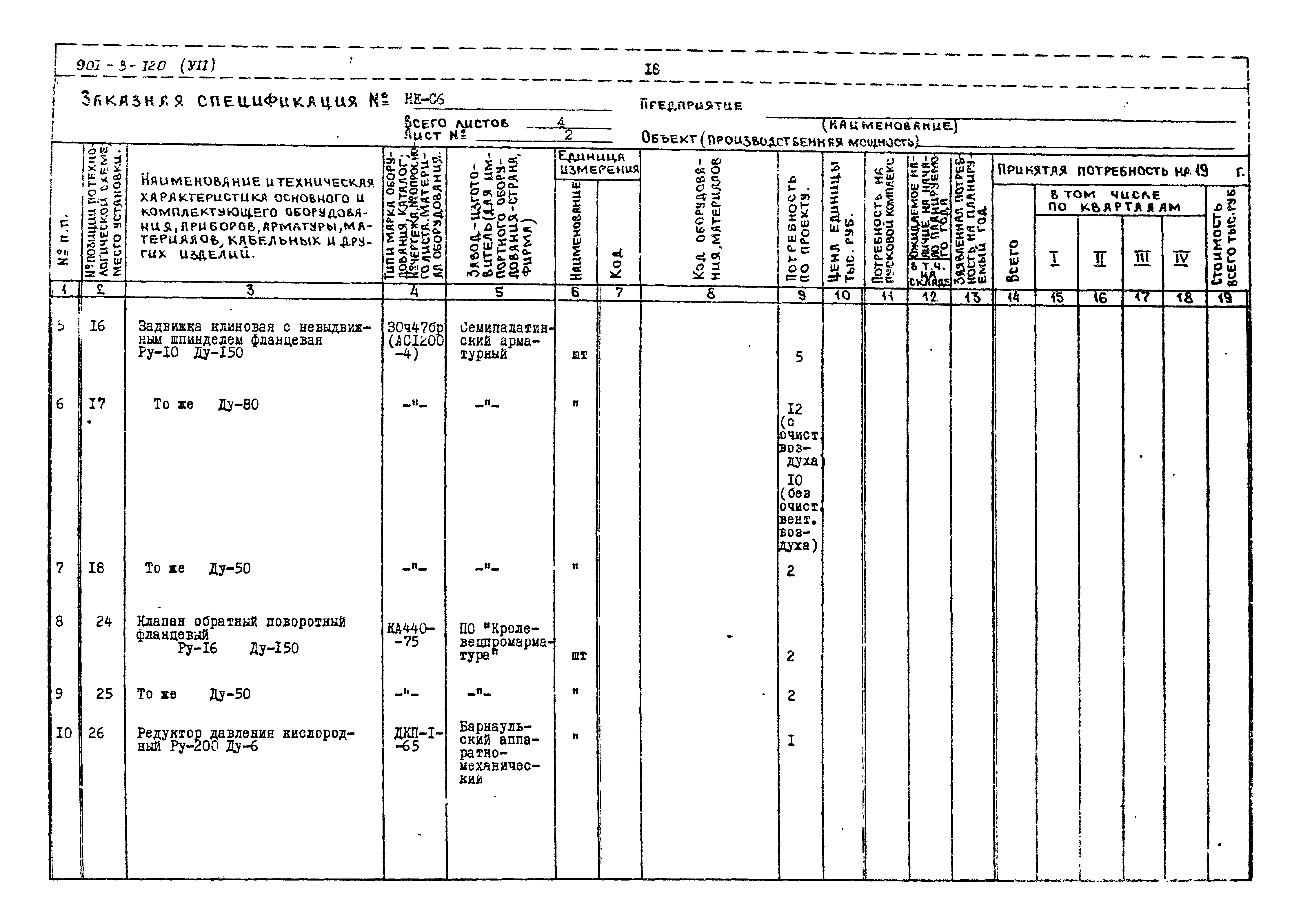 Типовой проект 901-3-120