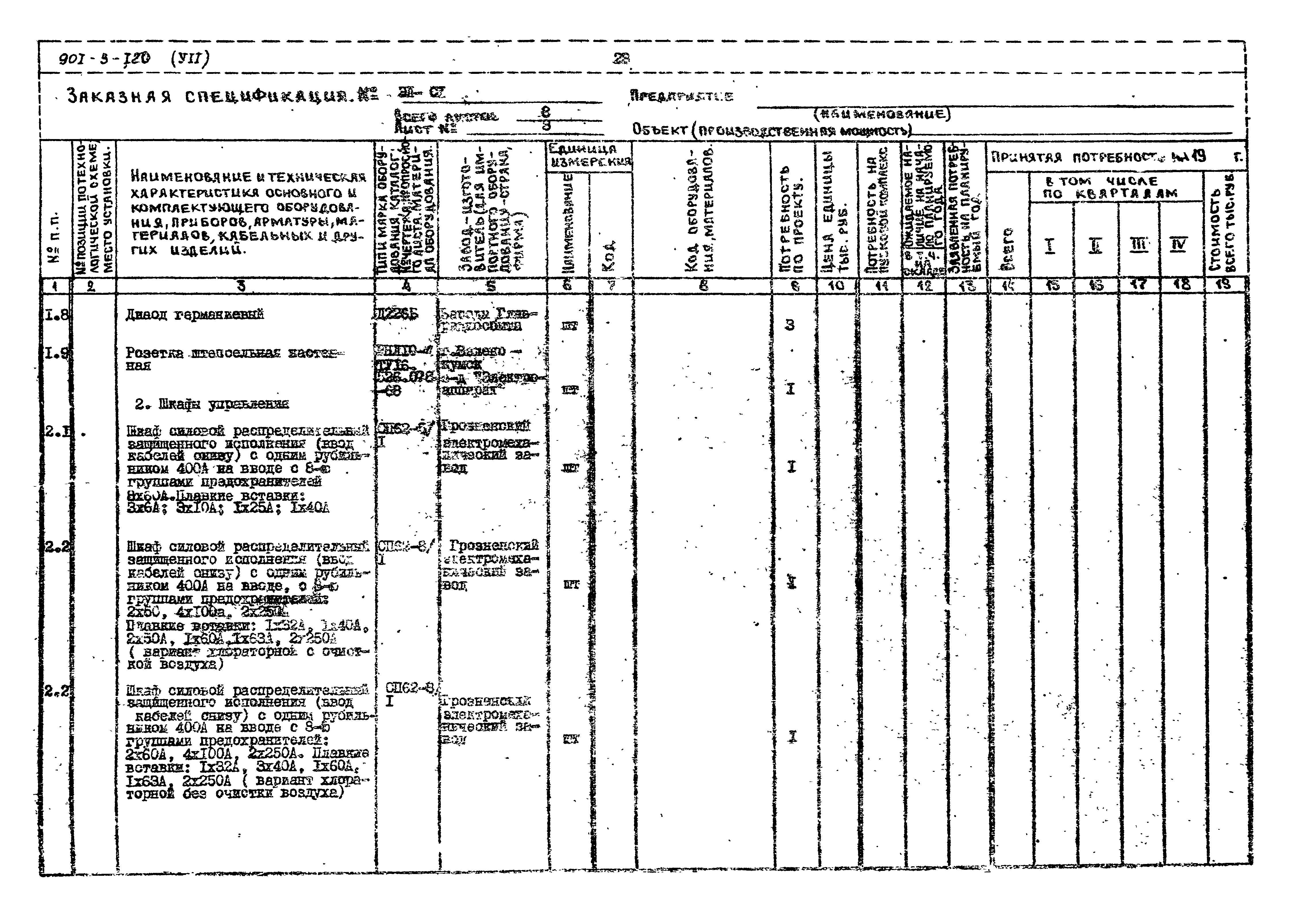 Типовой проект 901-3-120