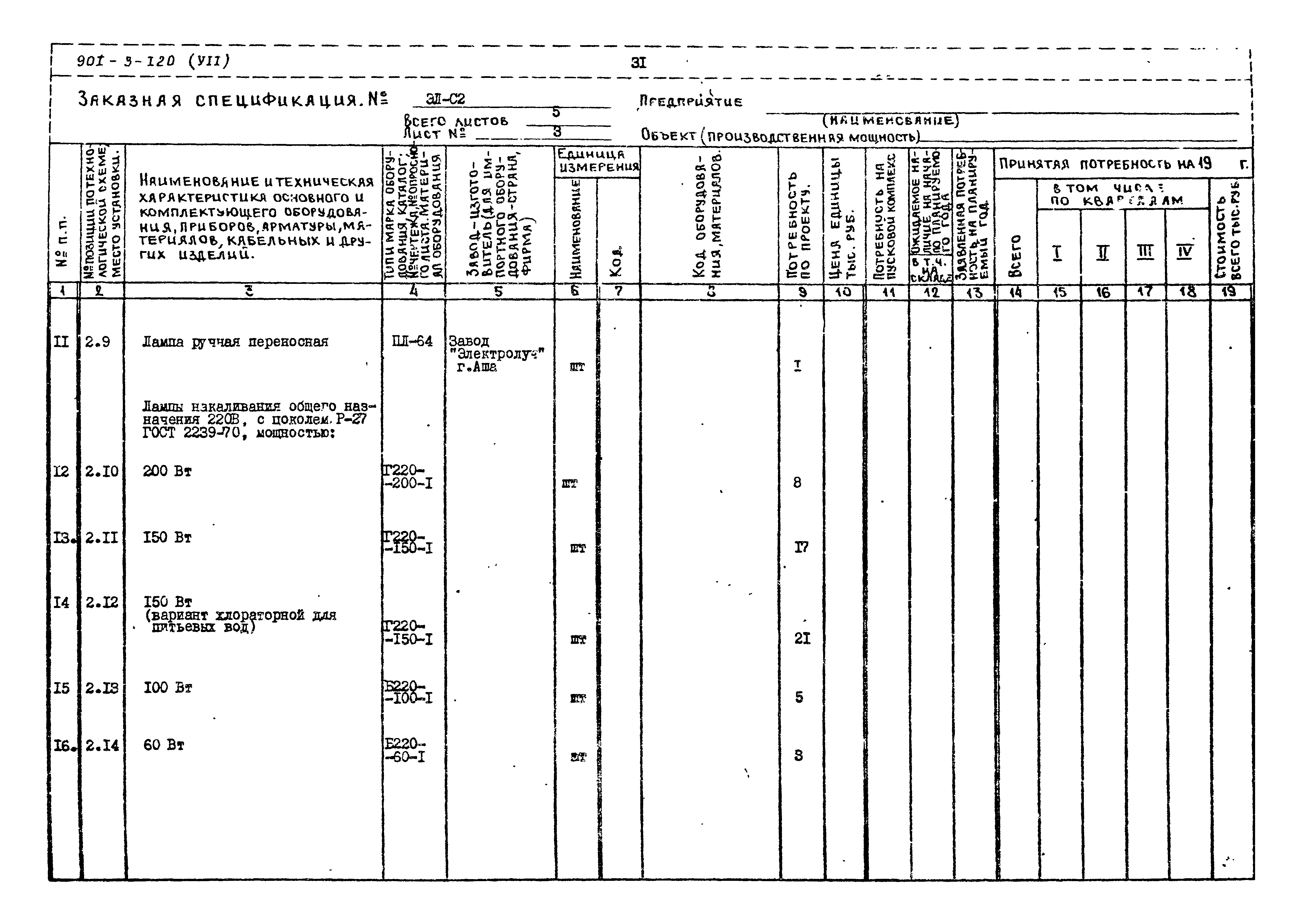 Типовой проект 901-3-120