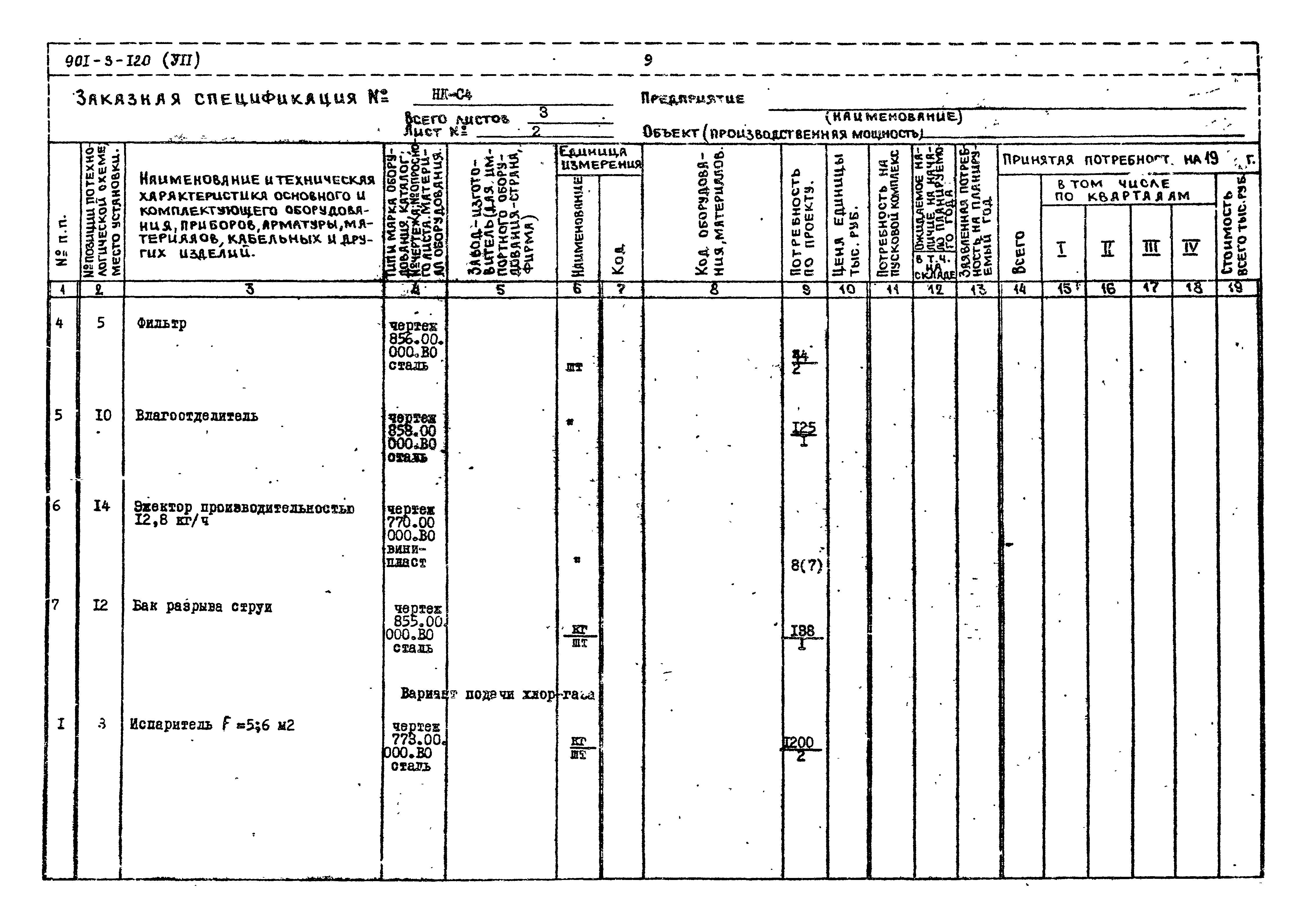 Типовой проект 901-3-120
