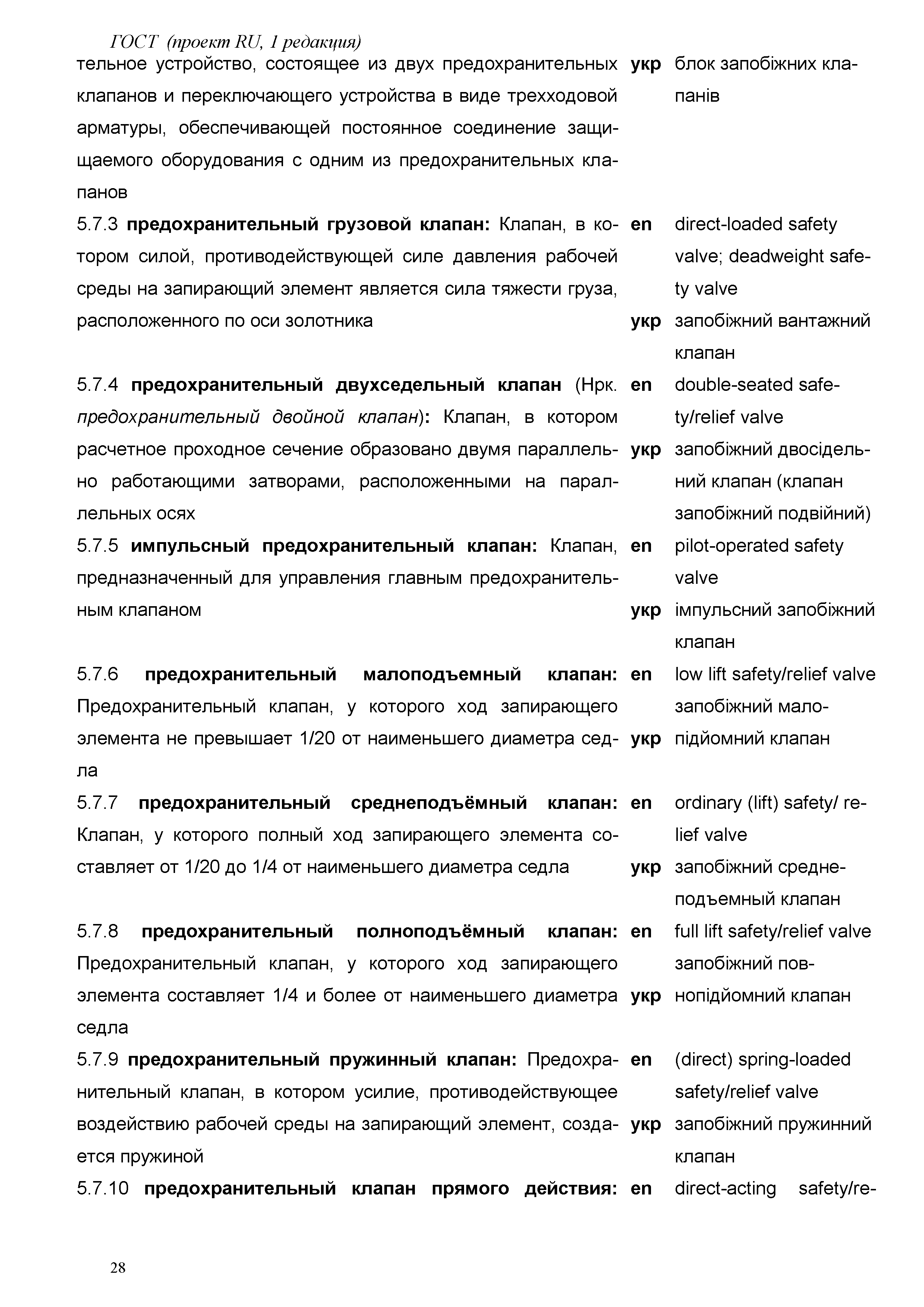 ГОСТ проект RU, первая редакция