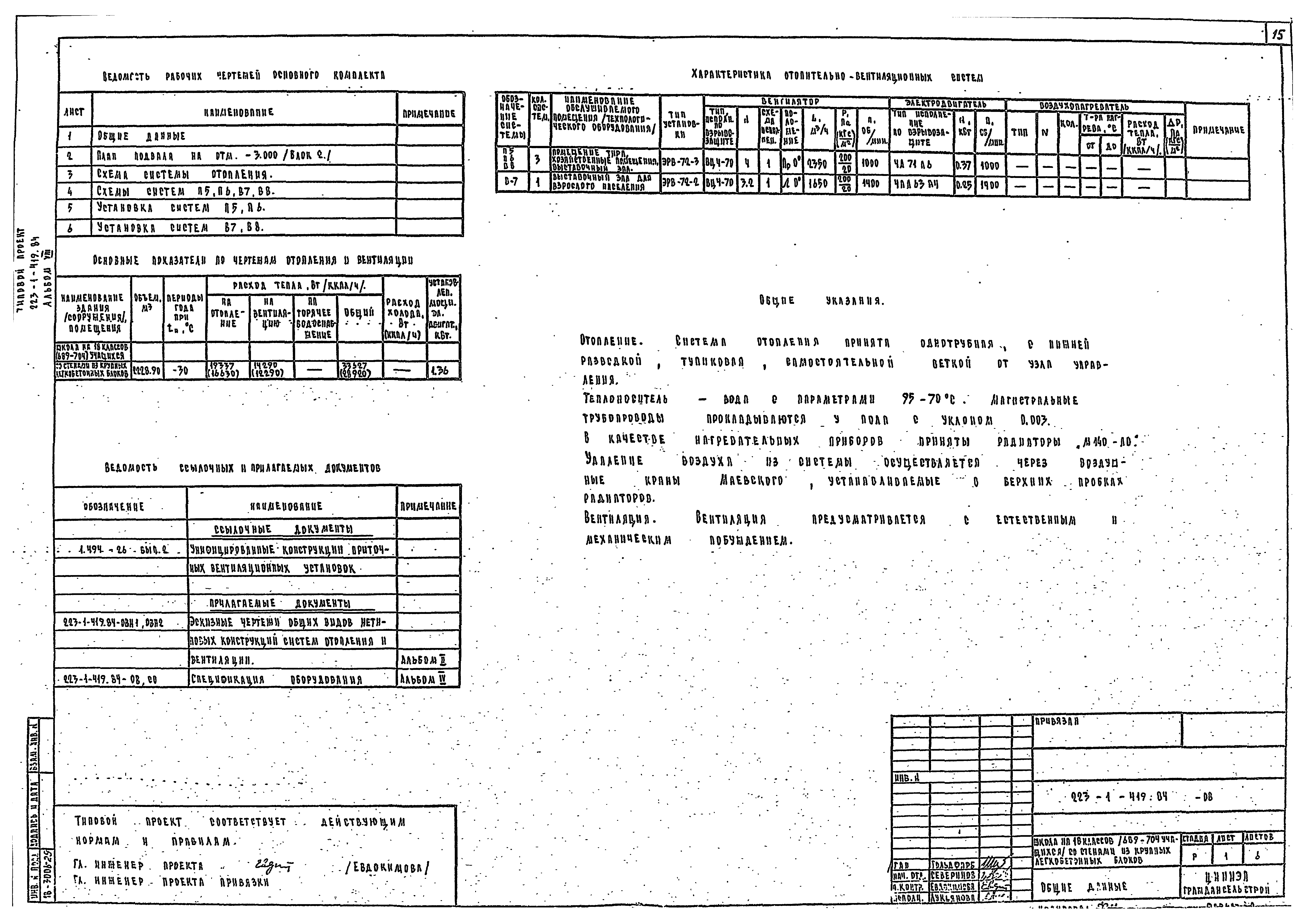 Типовой проект 223-1-419.84
