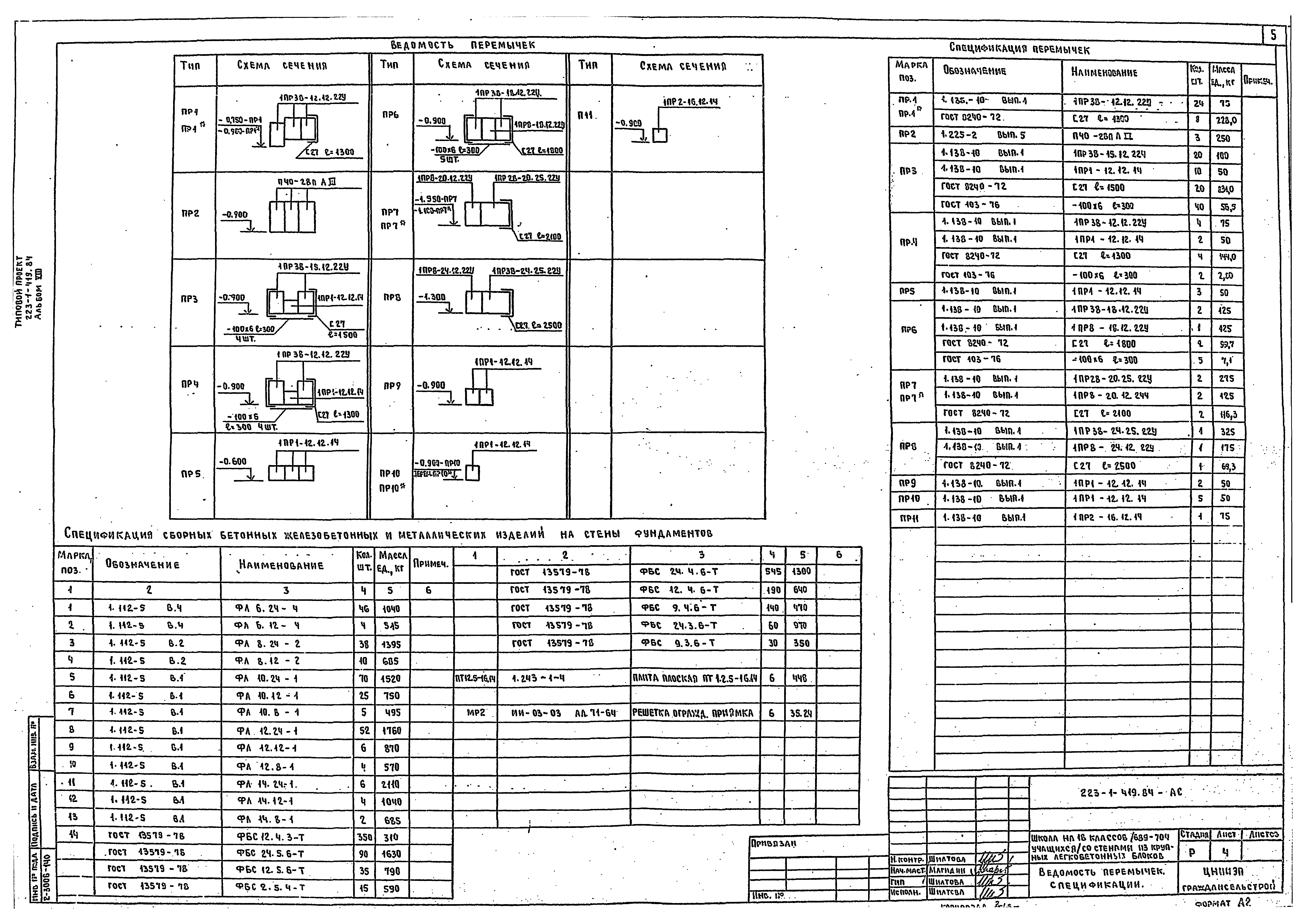 Типовой проект 223-1-419.84