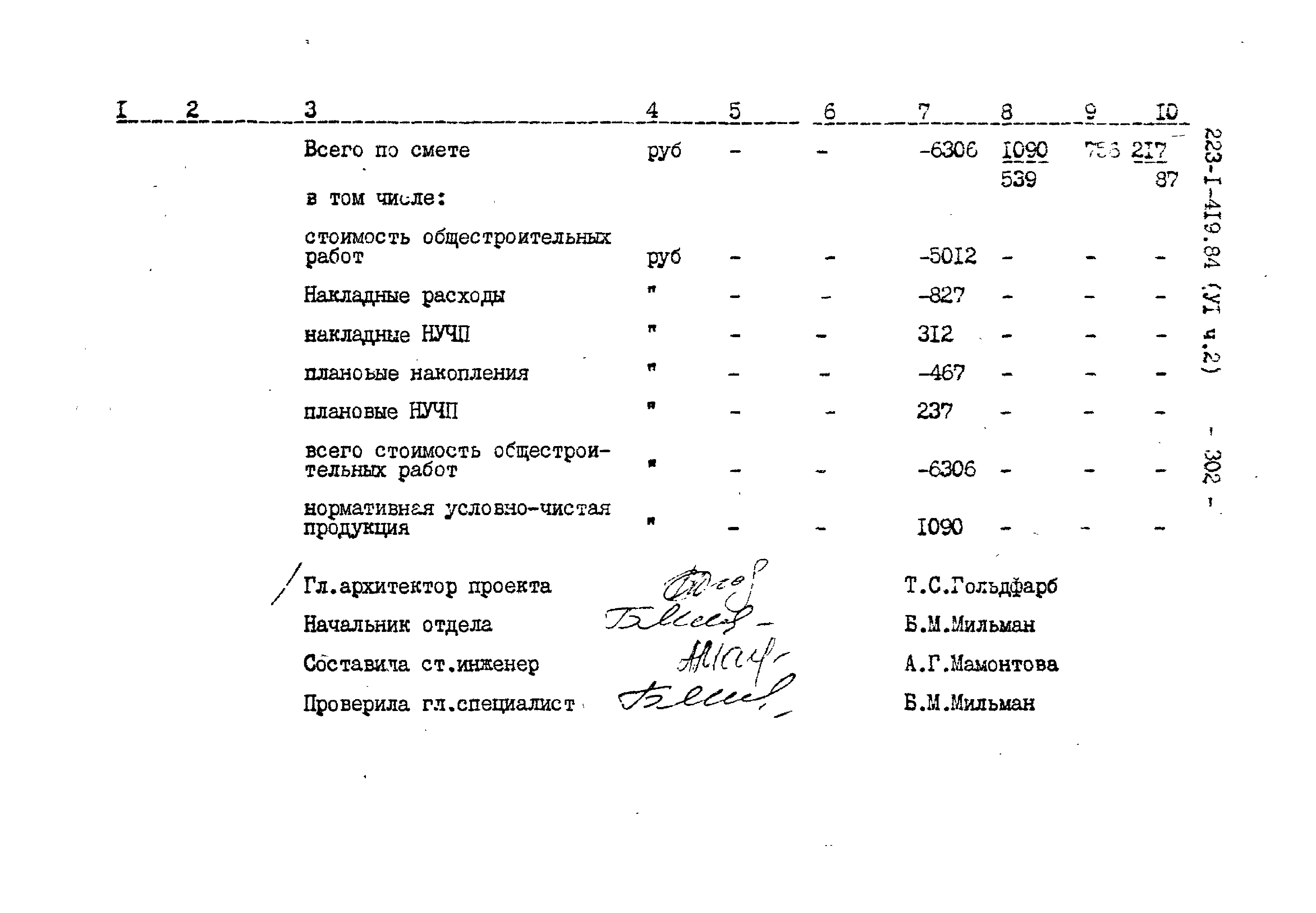 Типовой проект 223-1-419.84