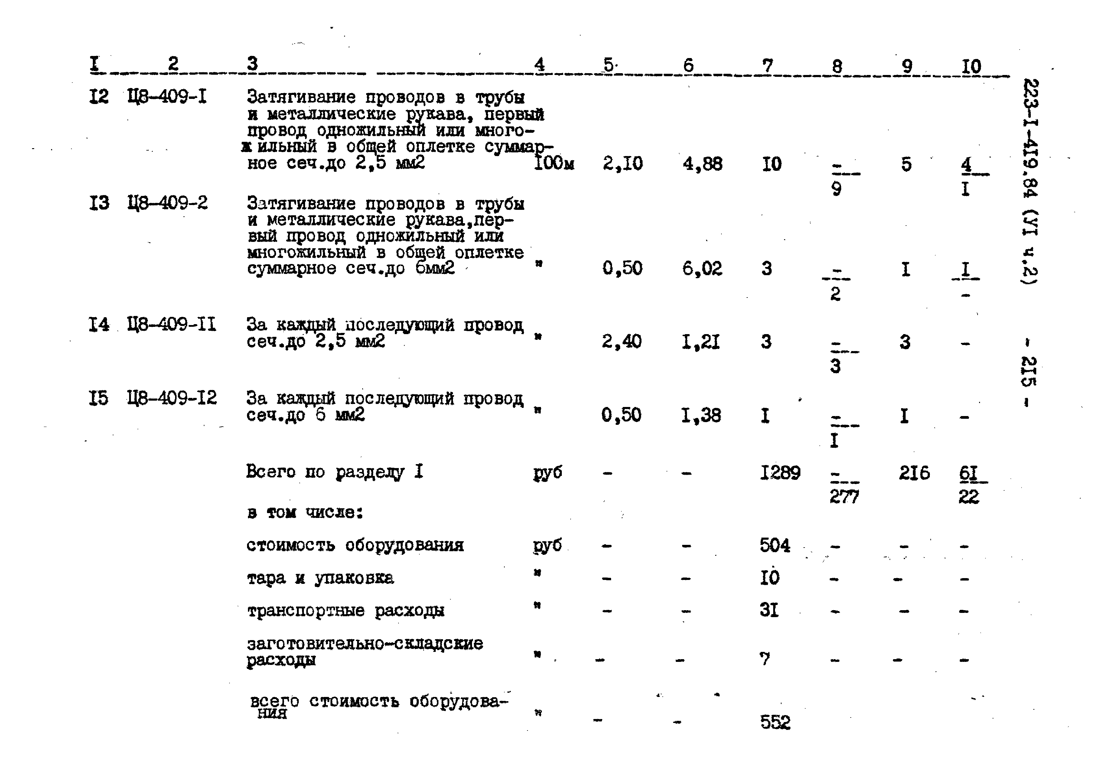 Типовой проект 223-1-419.84