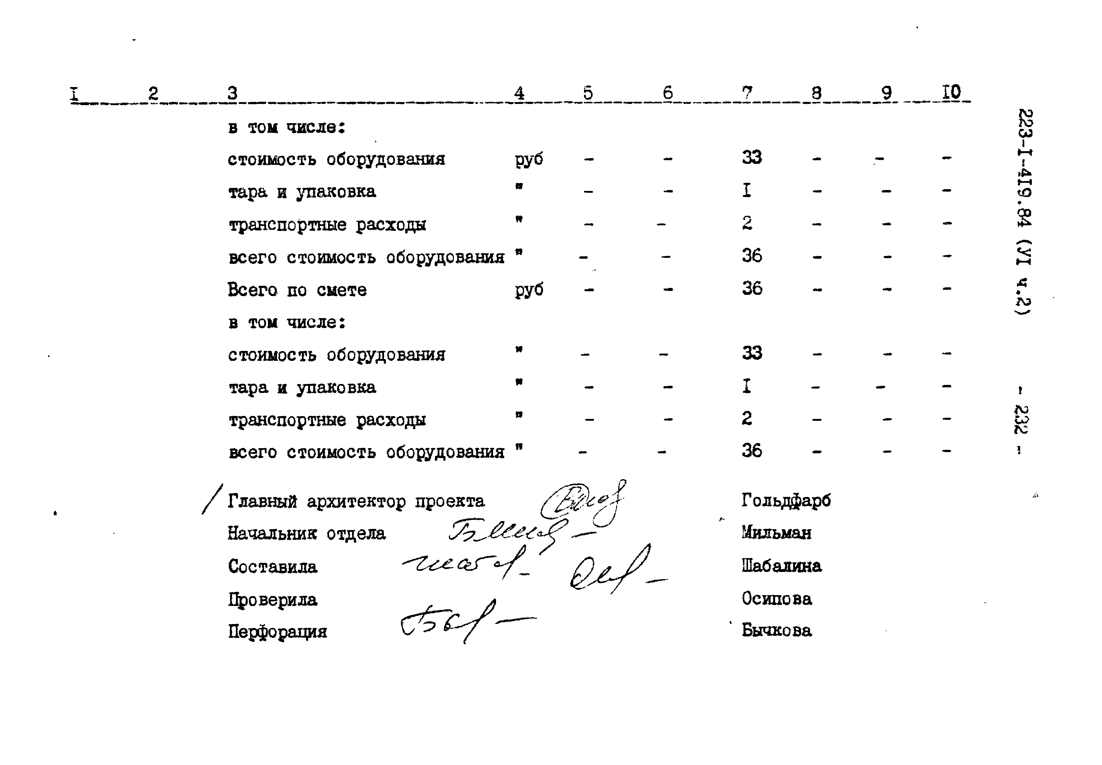 Типовой проект 223-1-419.84