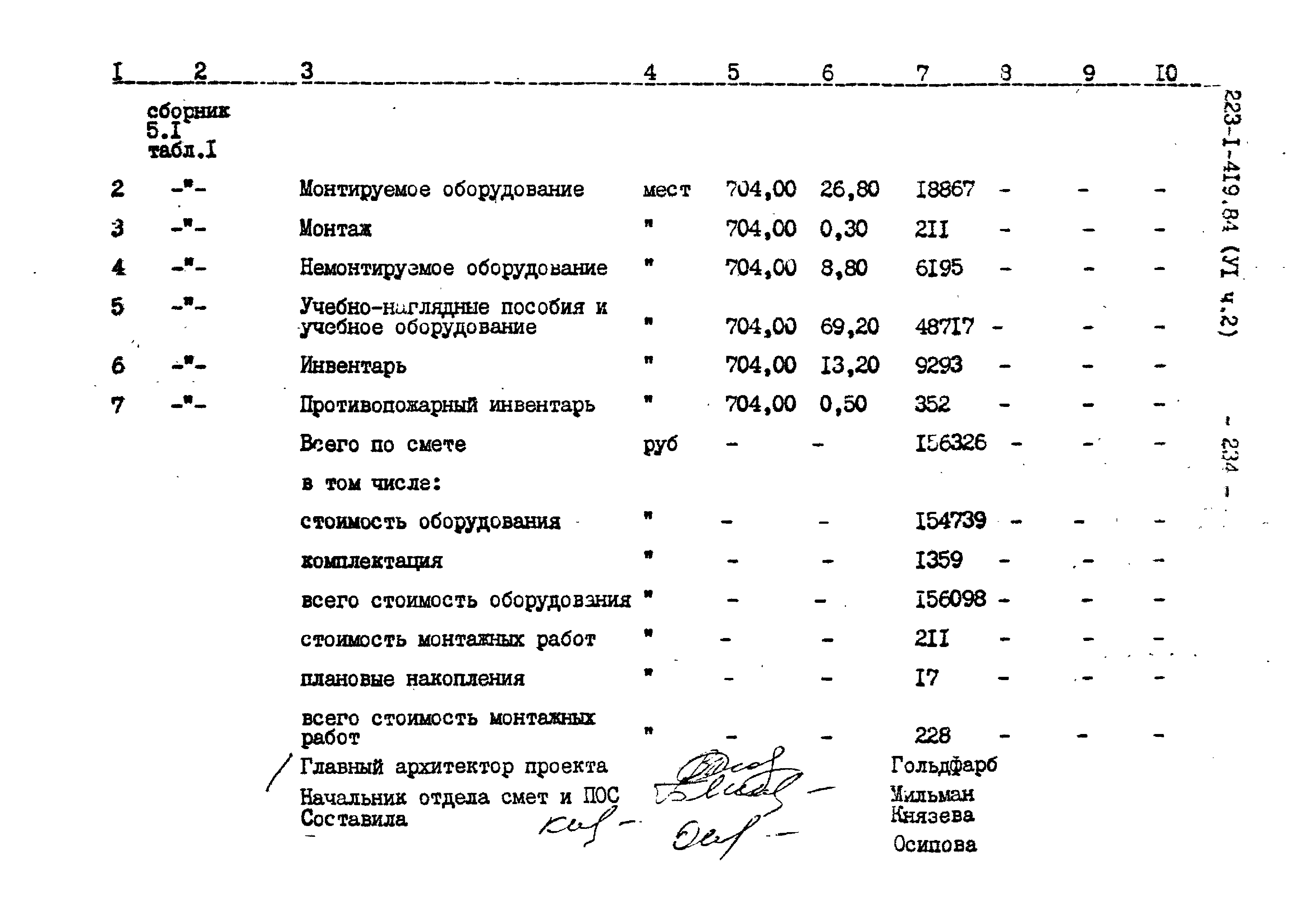 Типовой проект 223-1-419.84