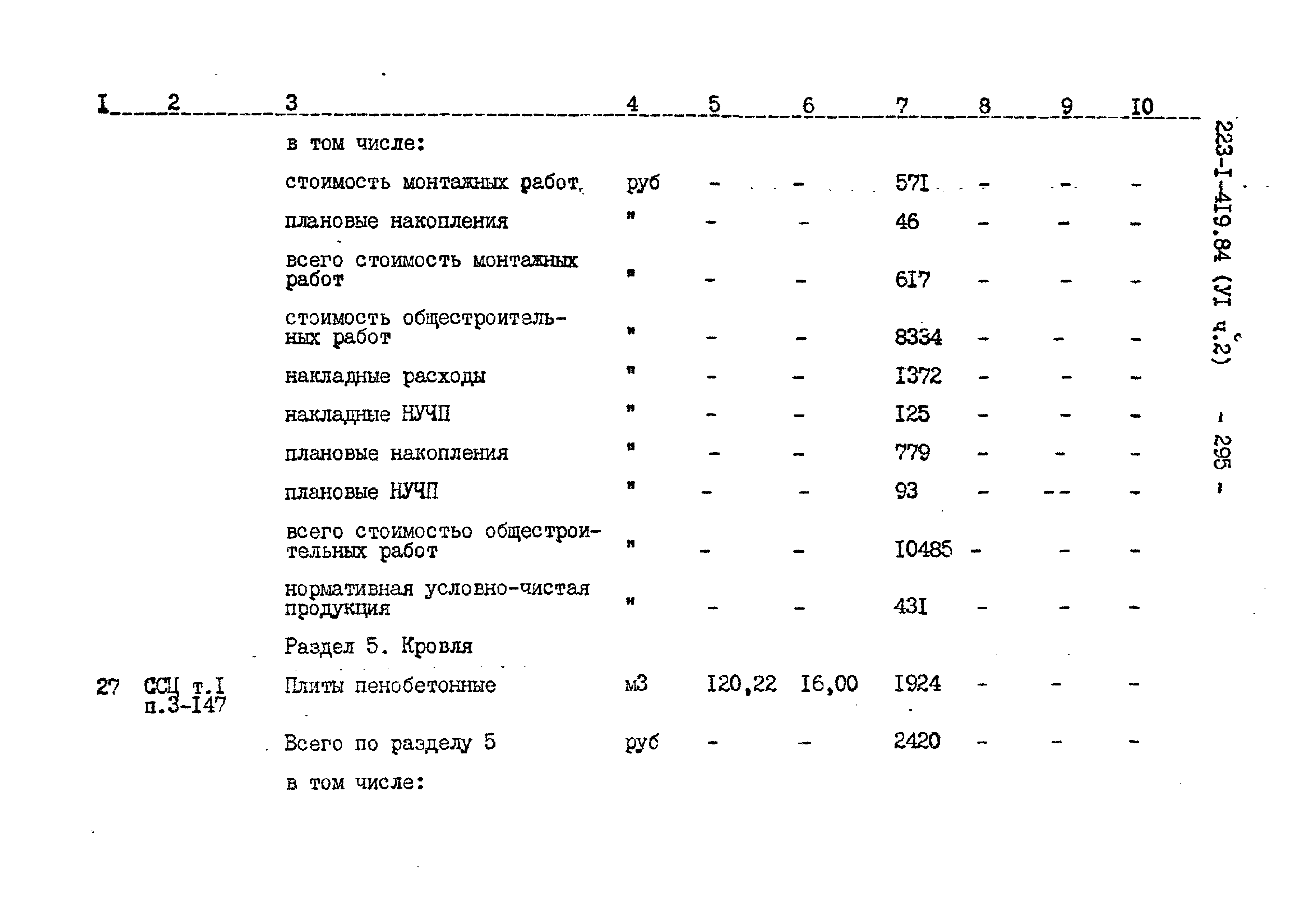 Типовой проект 223-1-419.84