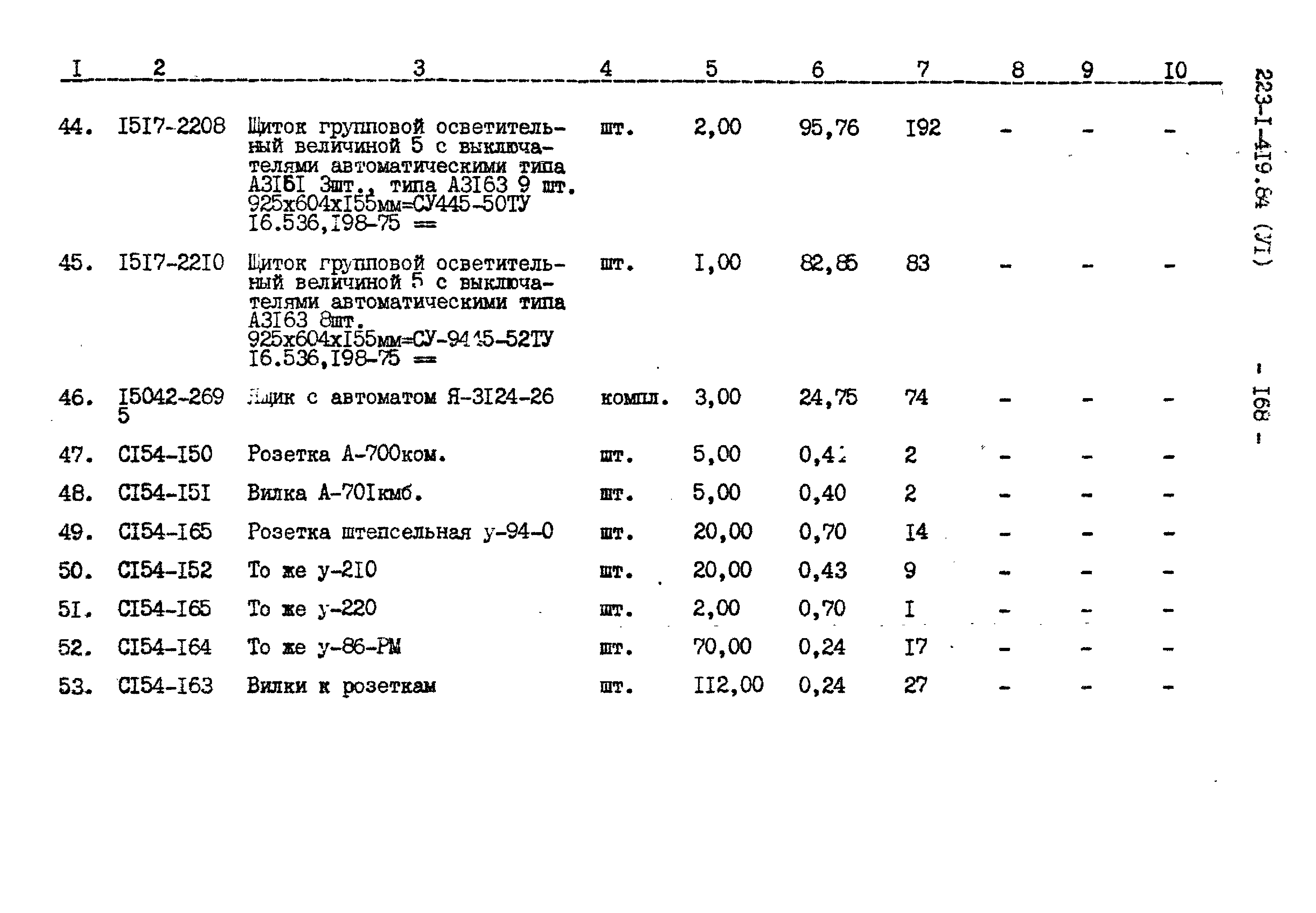 Типовой проект 223-1-419.84