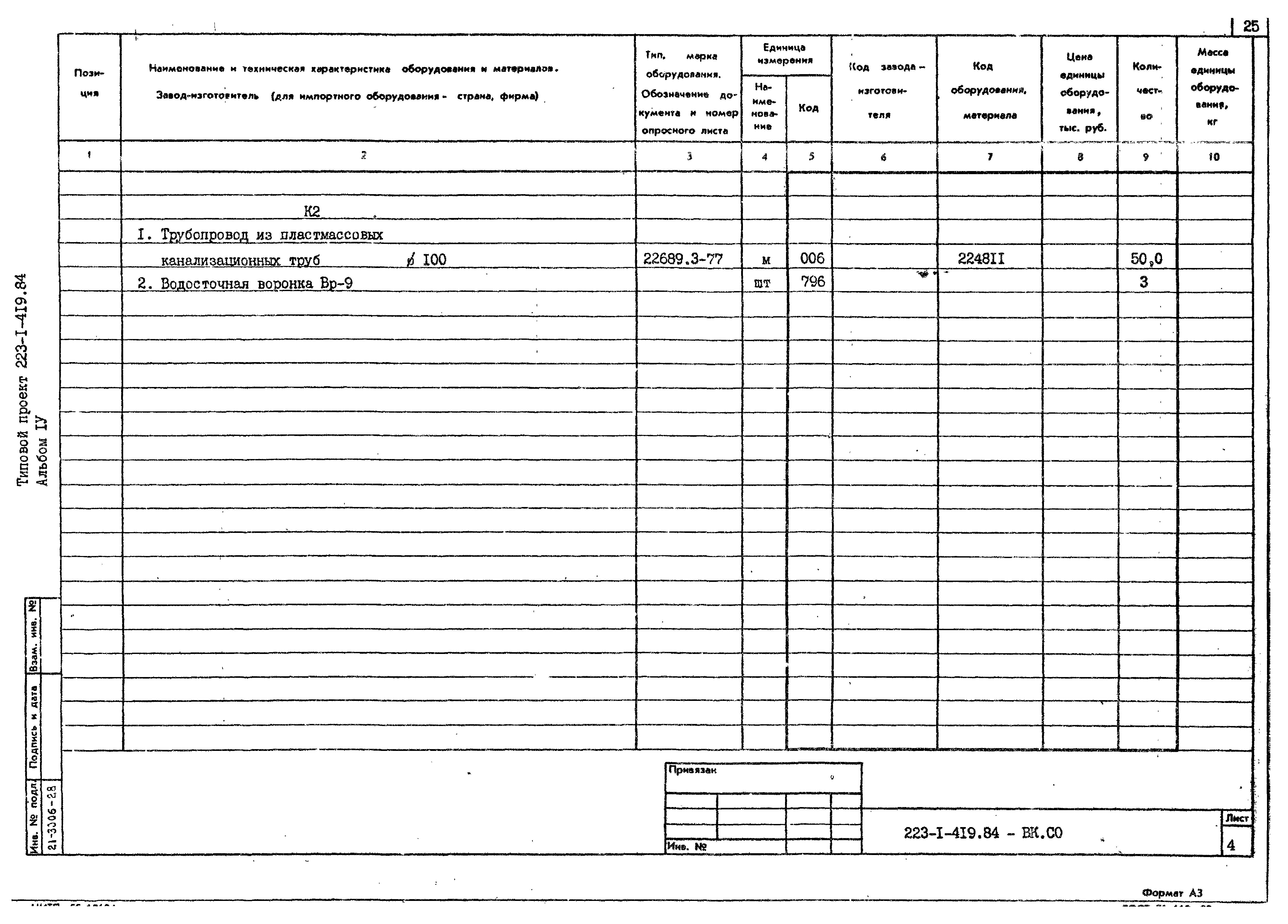 Типовой проект 223-1-419.84