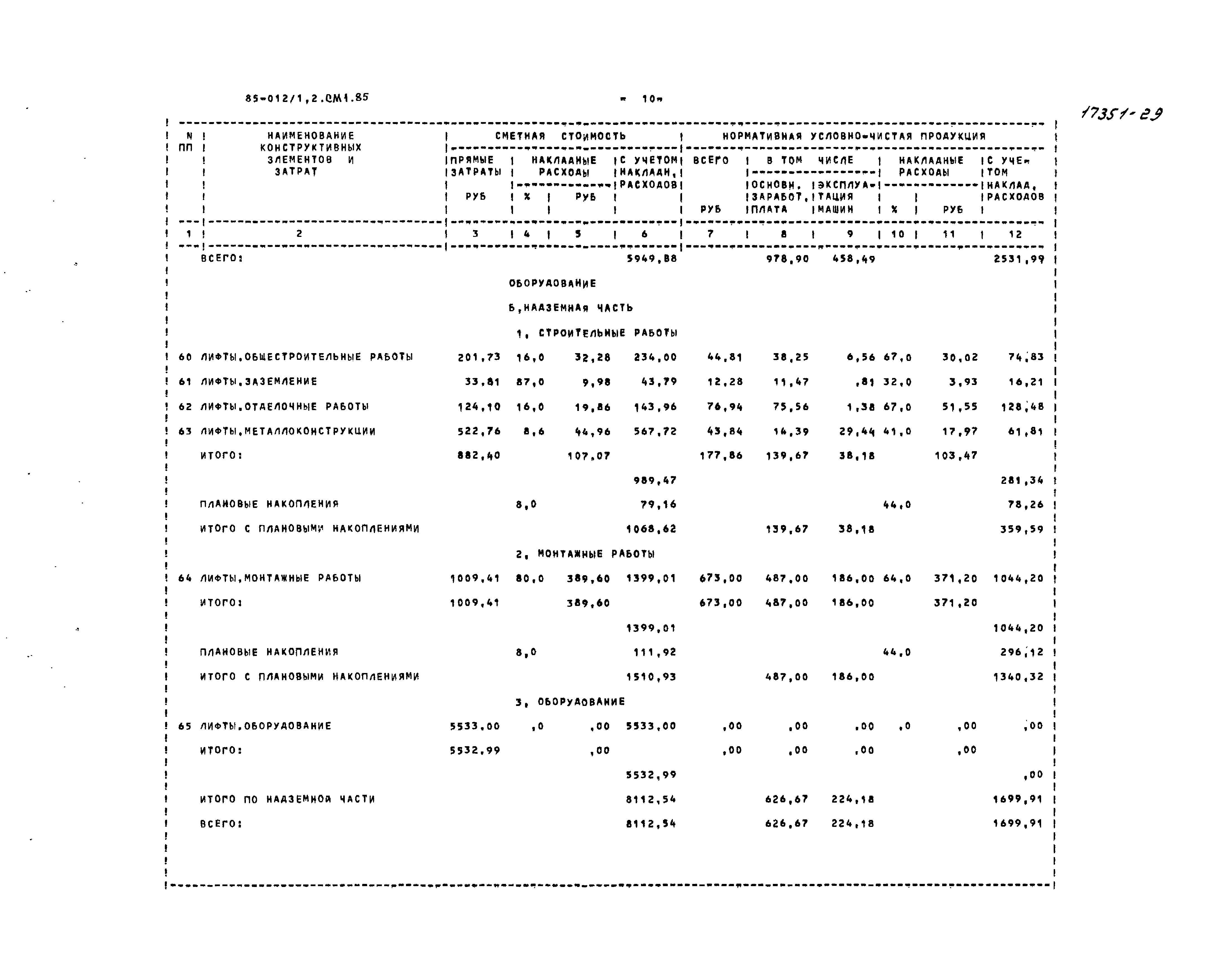 Типовой проект 85-012/1.2