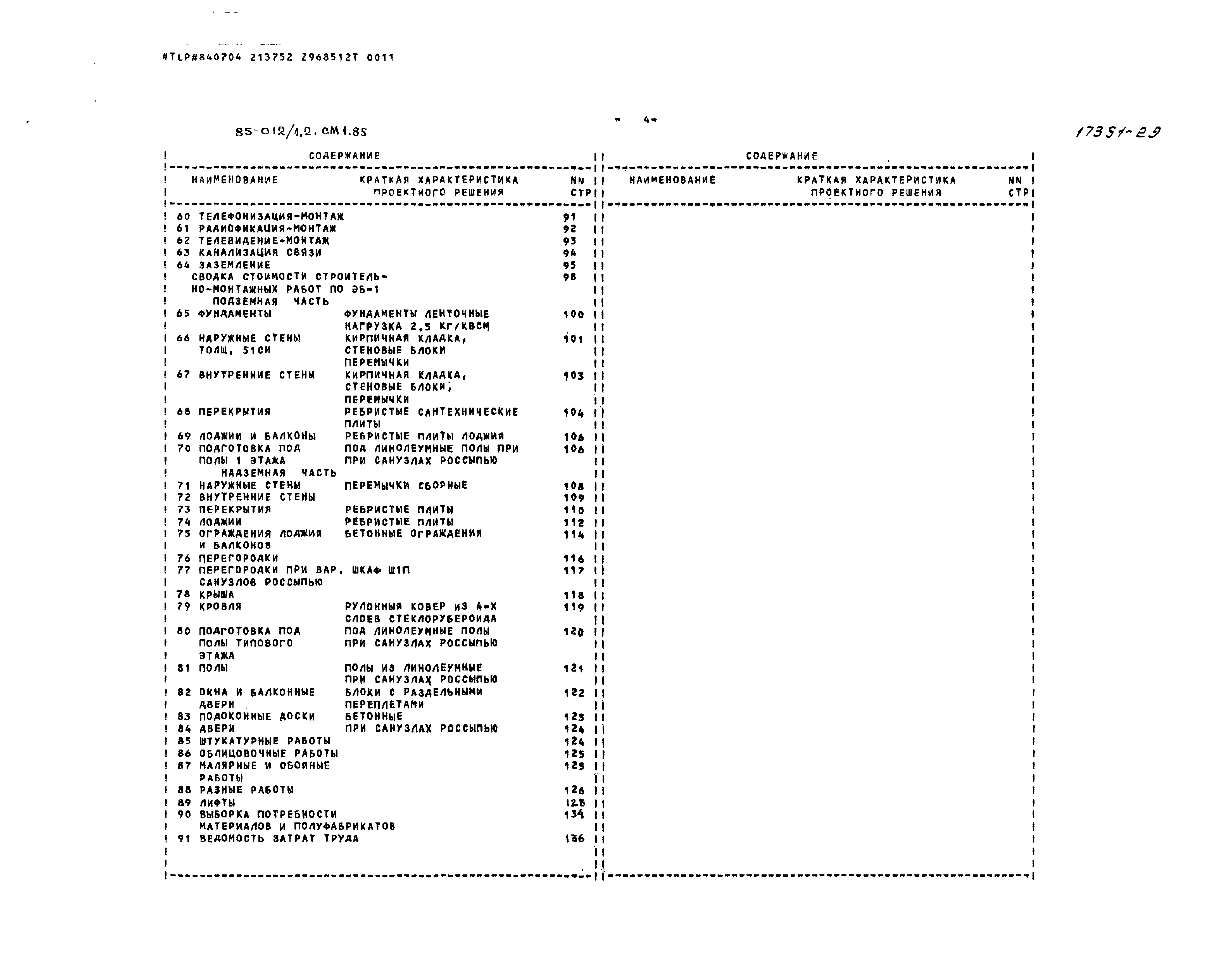 Типовой проект 85-012/1.2