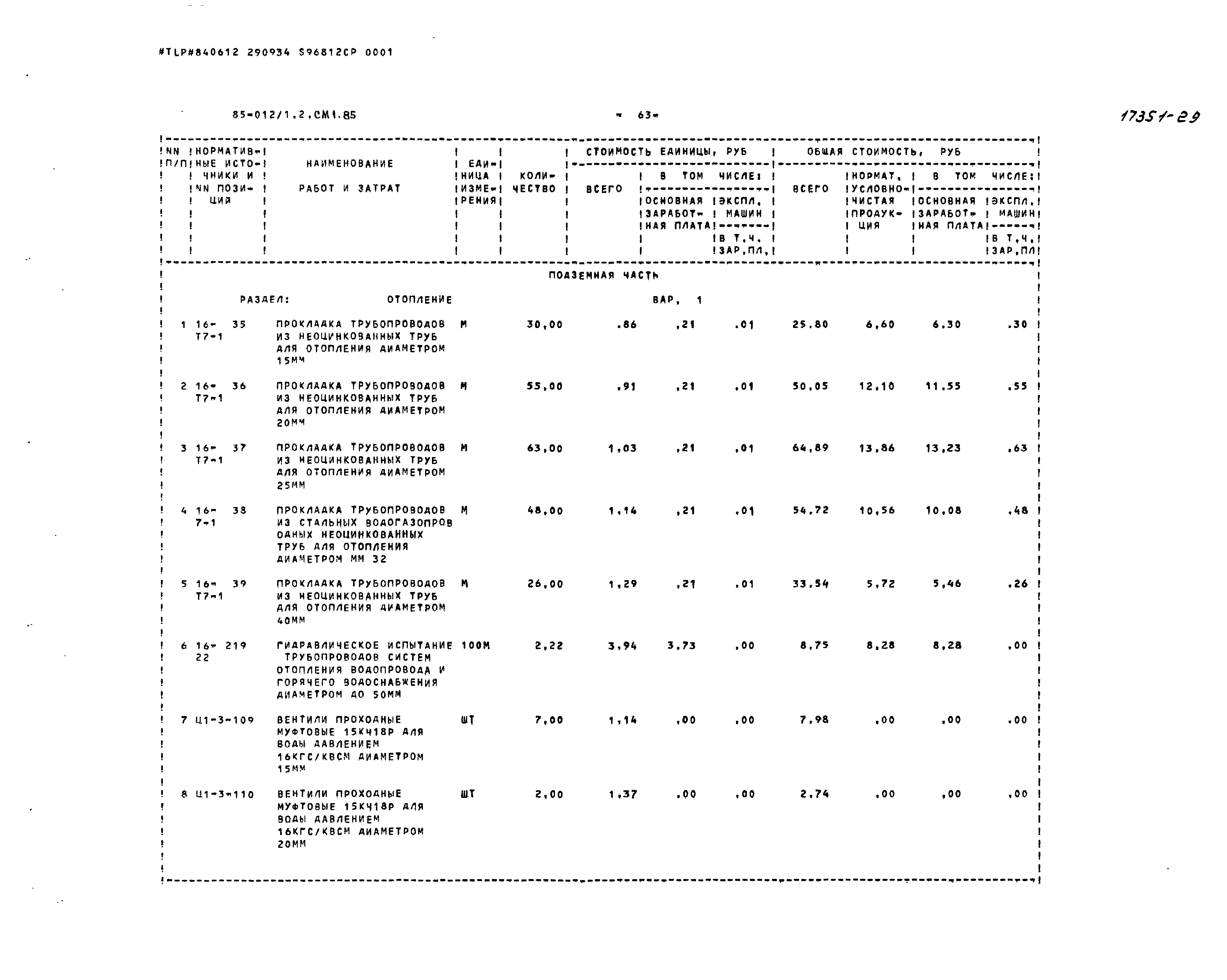 Типовой проект 85-012/1.2