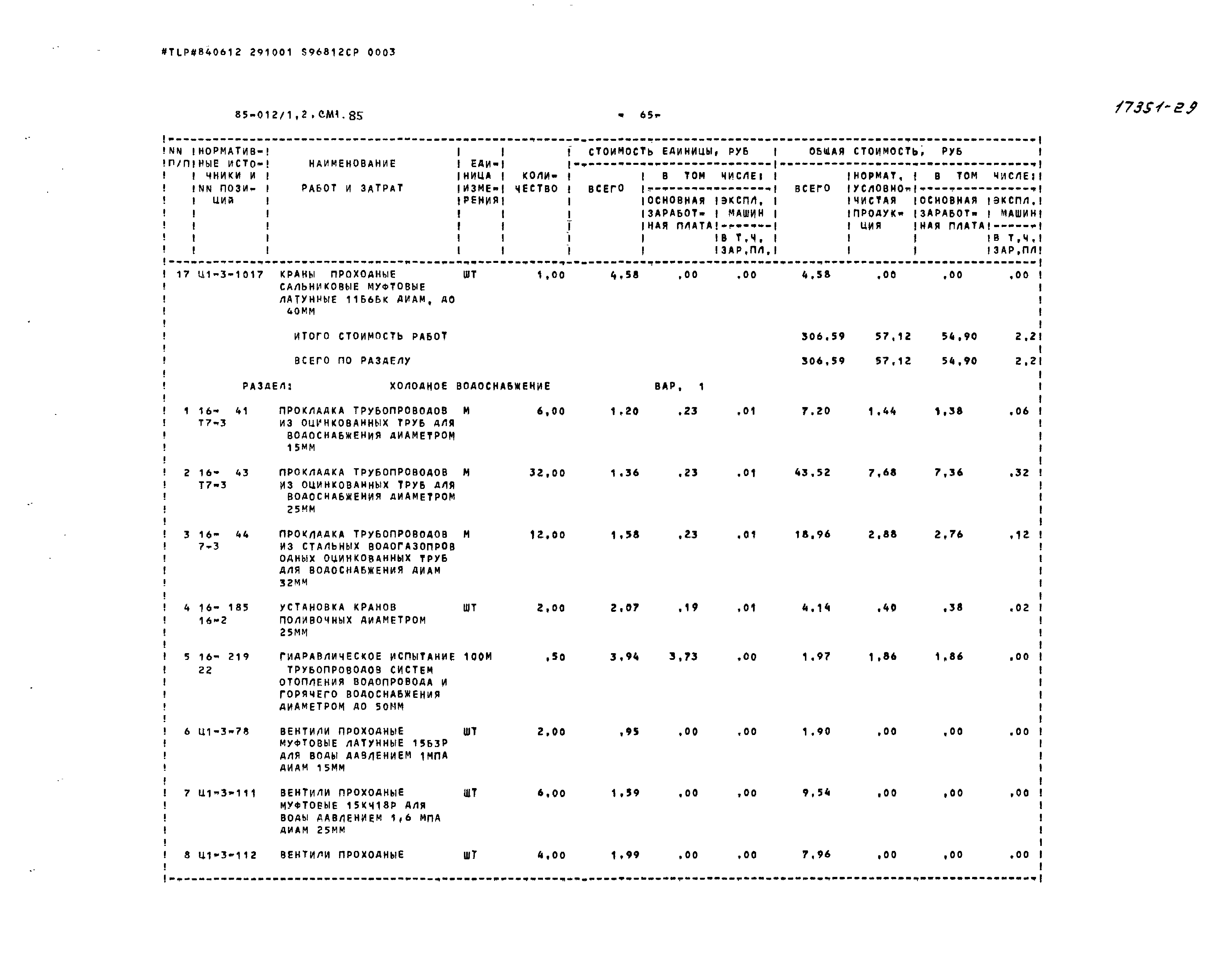 Типовой проект 85-012/1.2