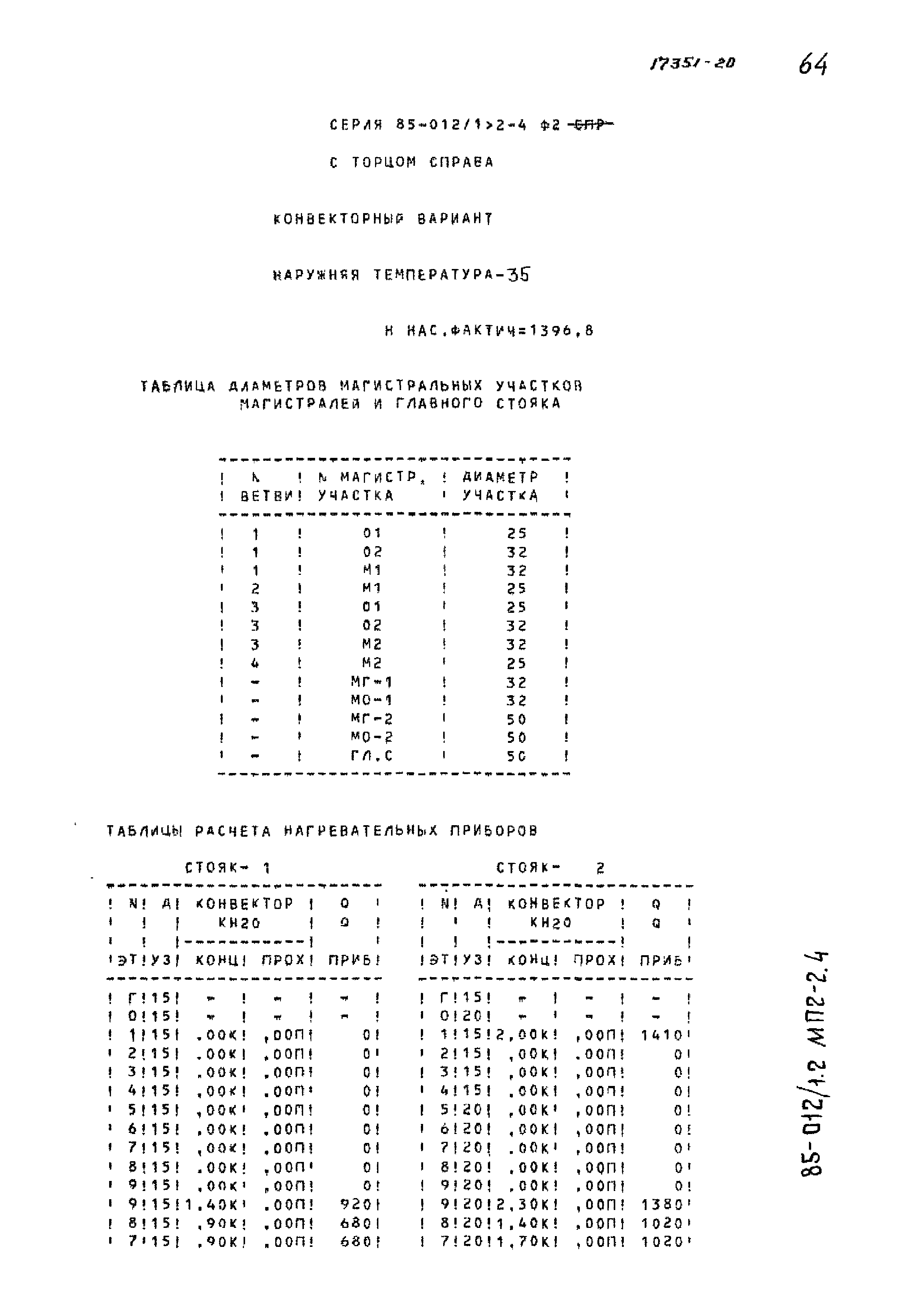 Типовой проект 85-012/1.2