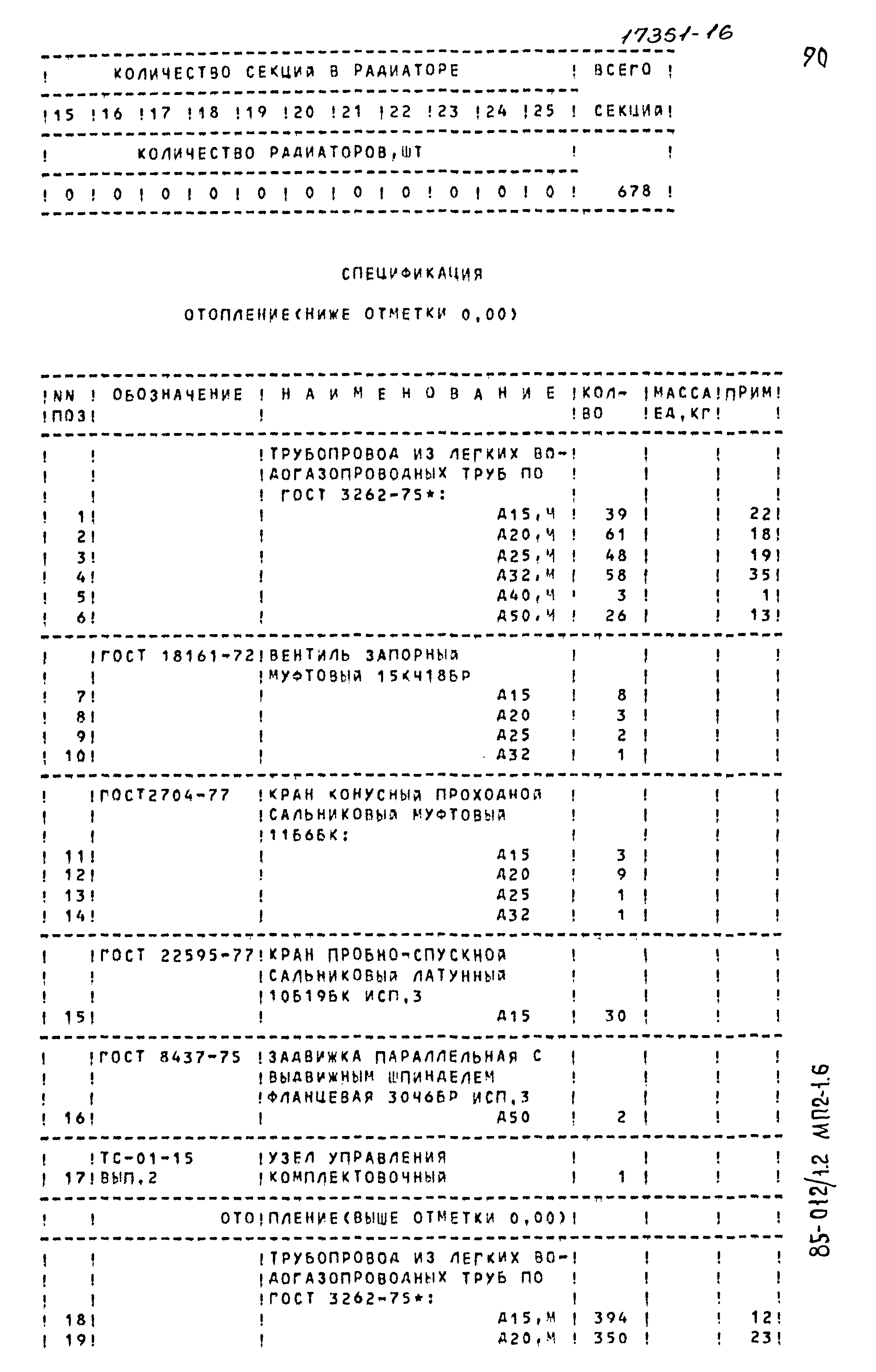 Типовой проект 85-012/1.2