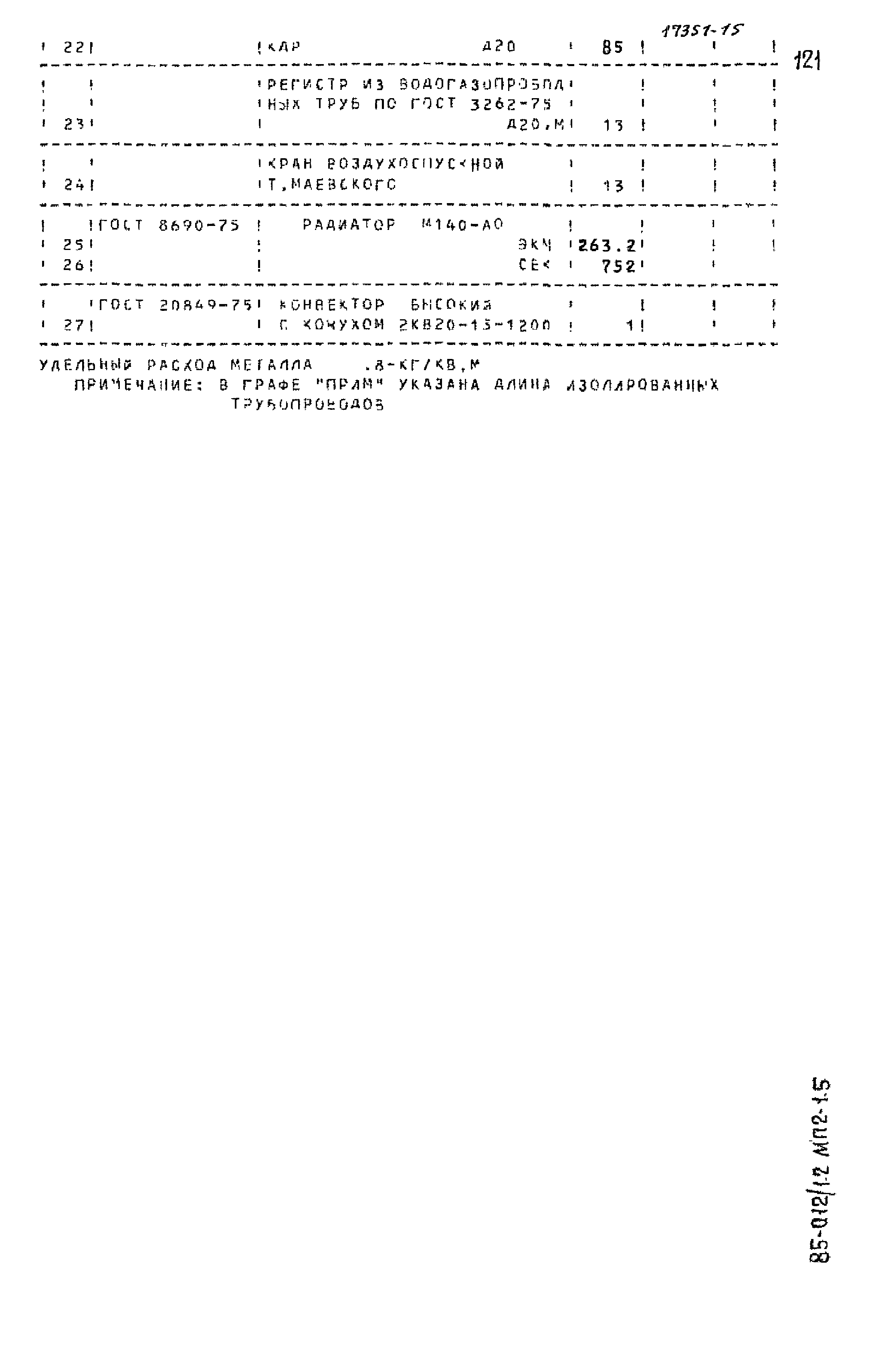 Типовой проект 85-012/1.2