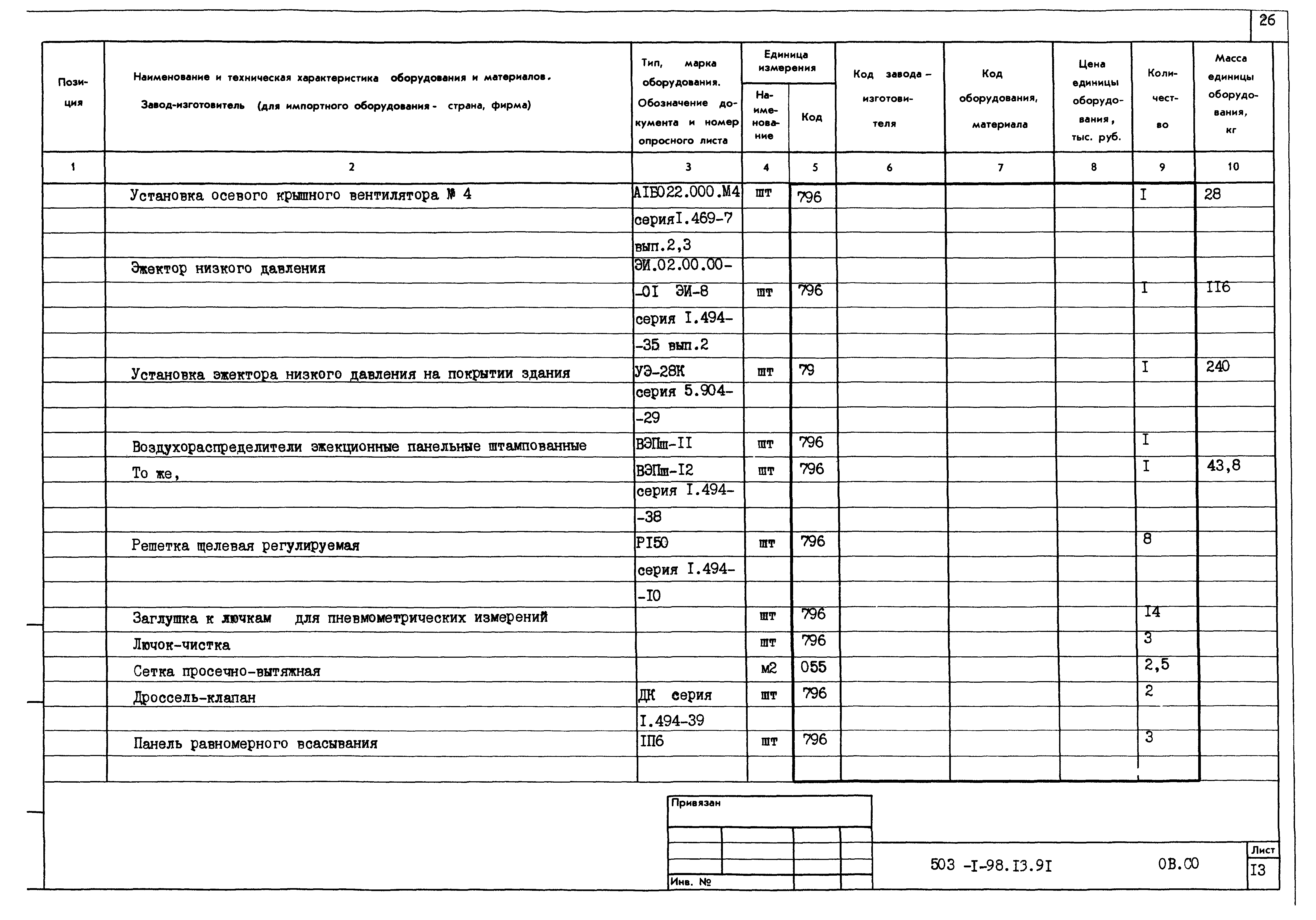 Типовой проект 503-1-98.13.91