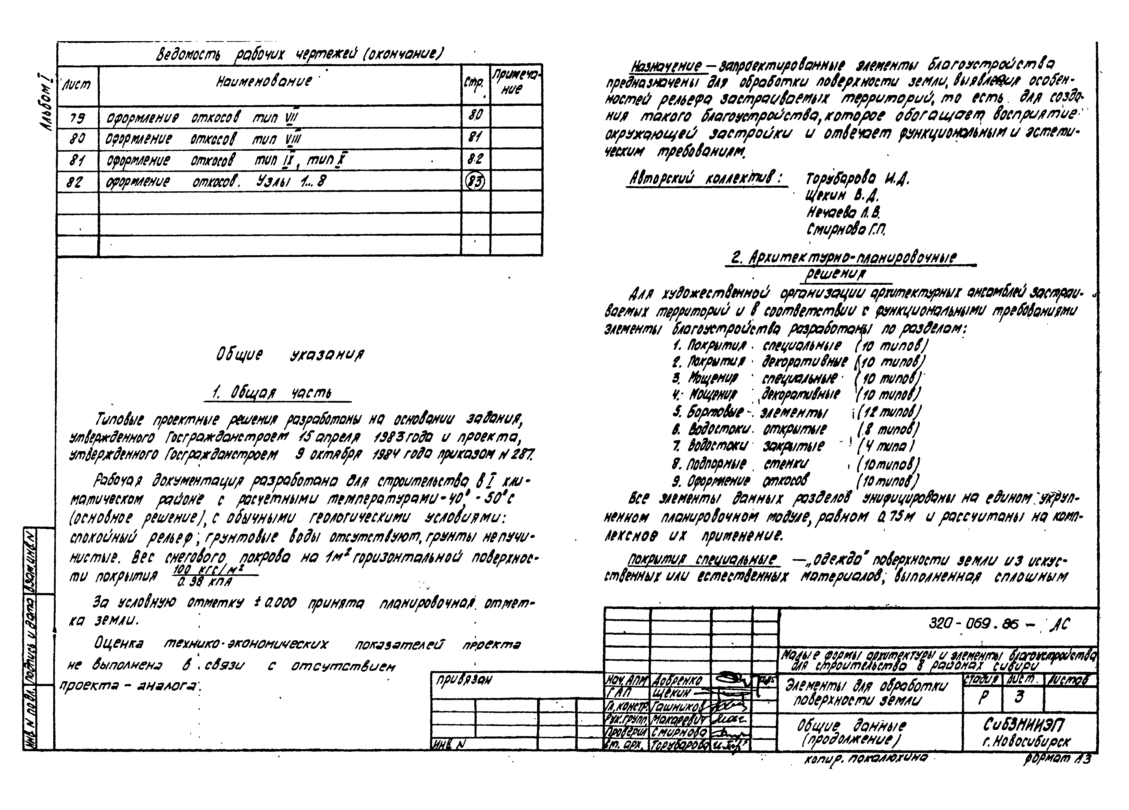 Типовые проектные решения 320-069.86