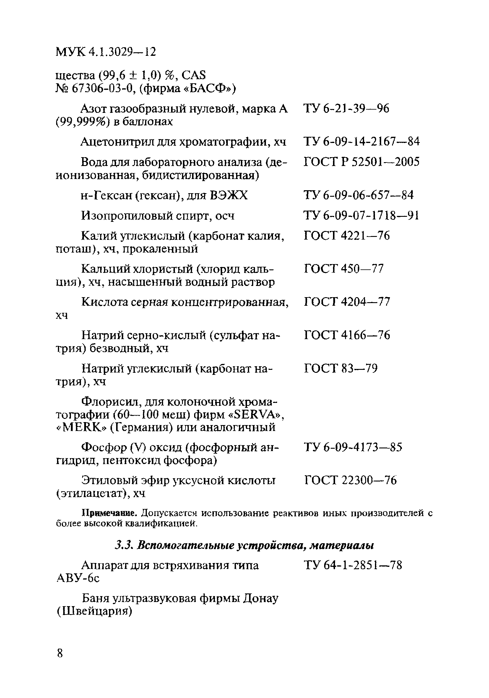 МУК 4.1.3029-12