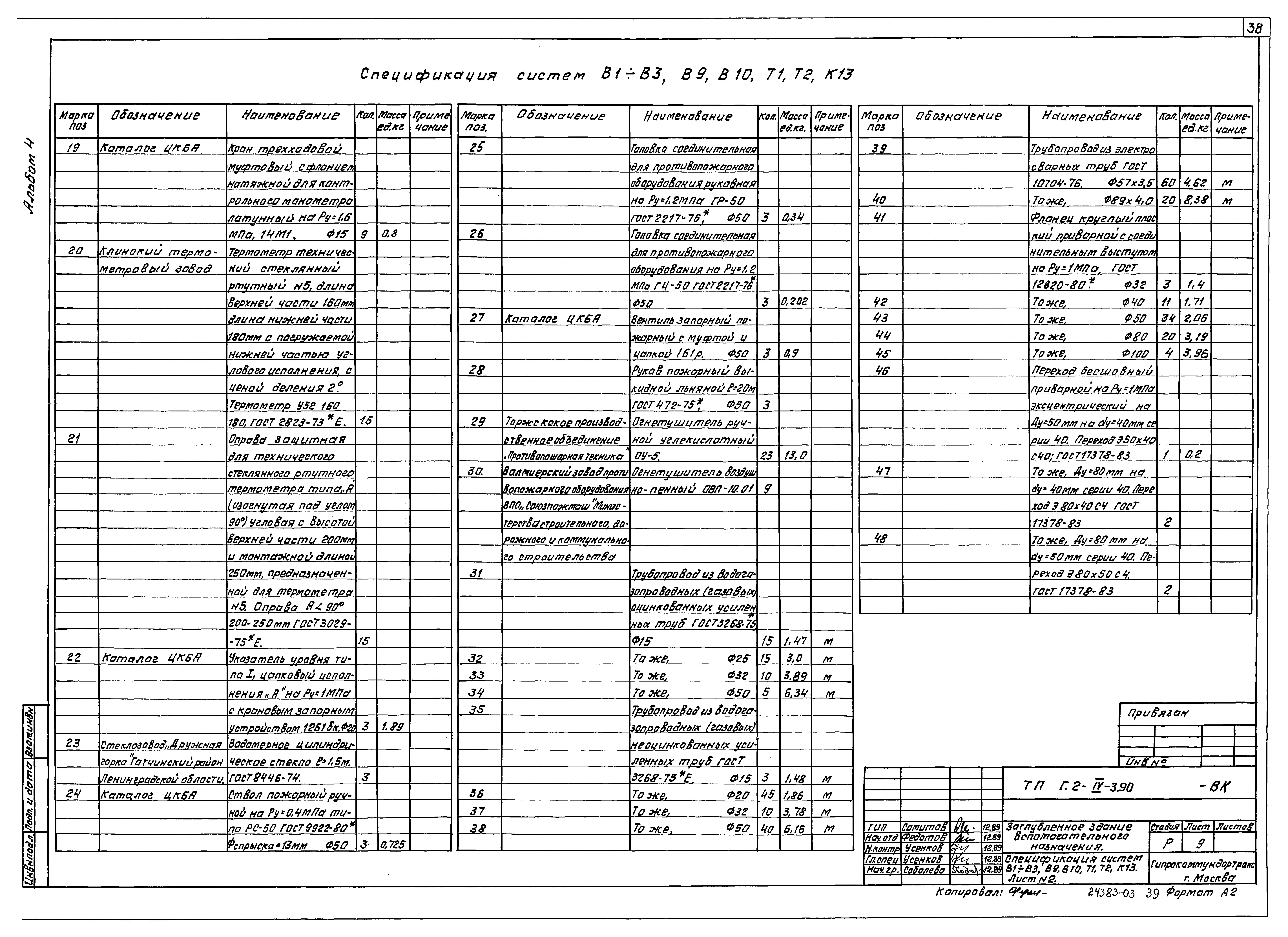 Типовой проект Г.2-IV-3.90