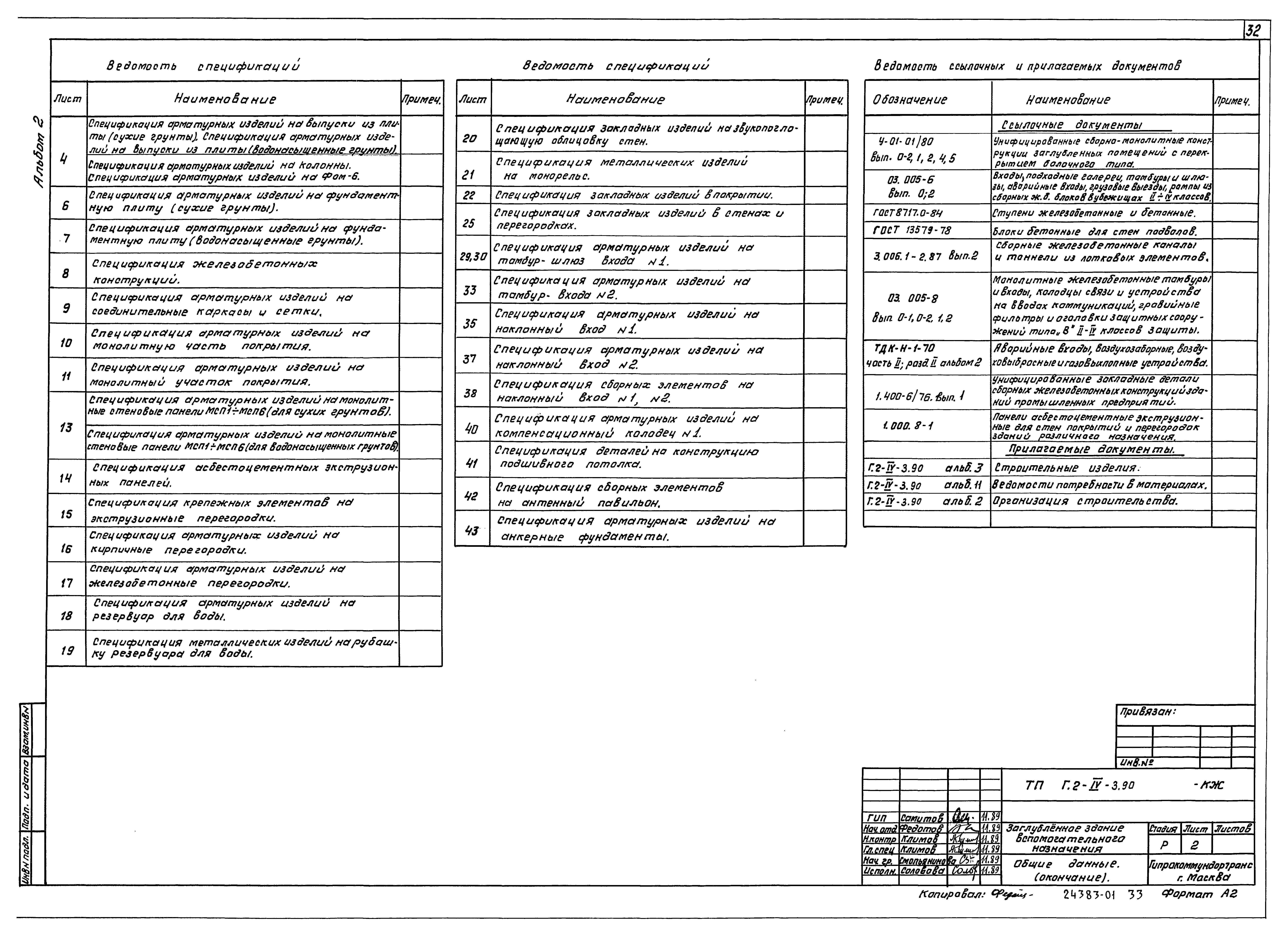 Типовой проект Г.2-IV-3.90